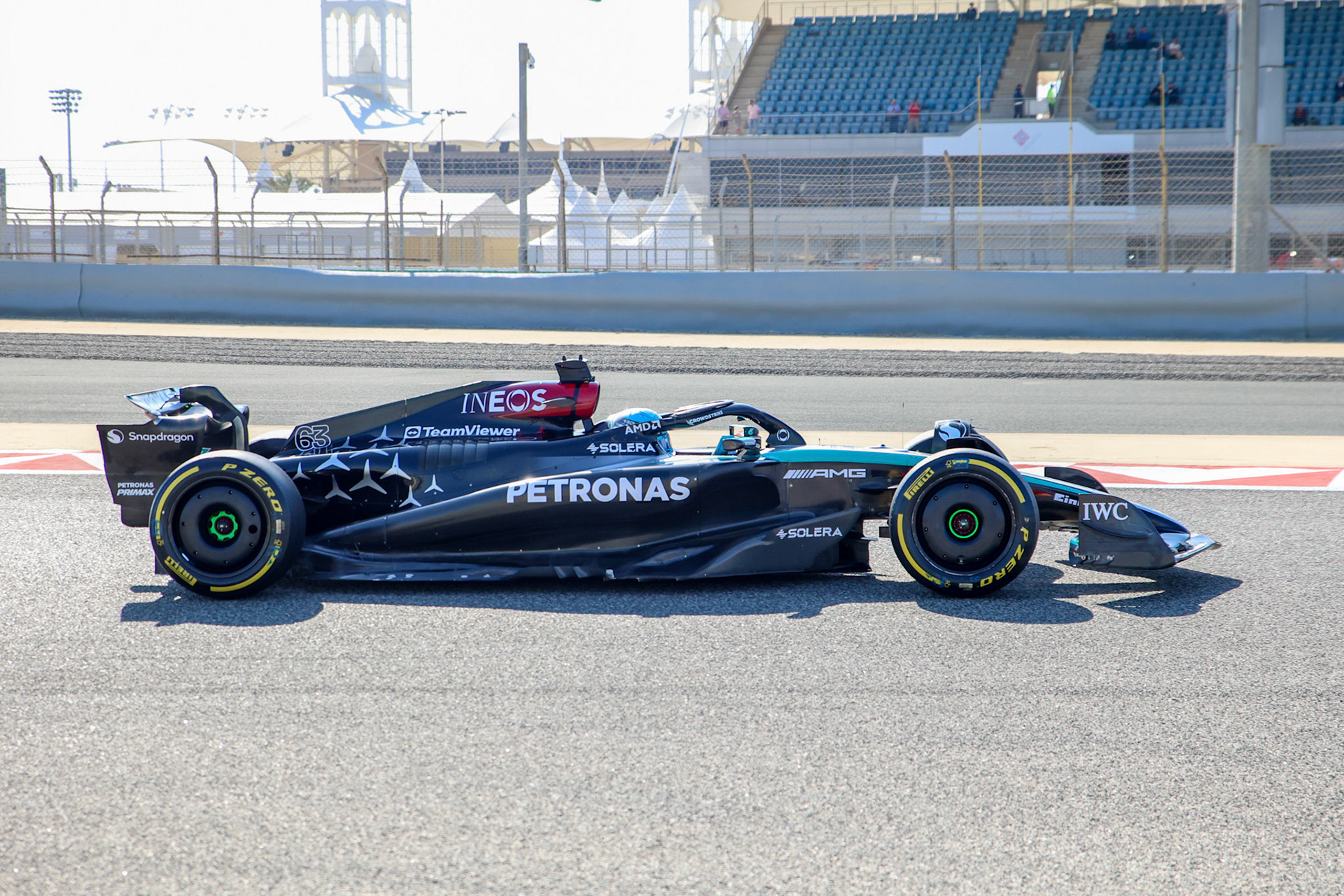 George Russell #63, Mercedes-AMG Petronas F1 Team; Formel 1 GP Bahrain. Donnerstag 29.02.2024