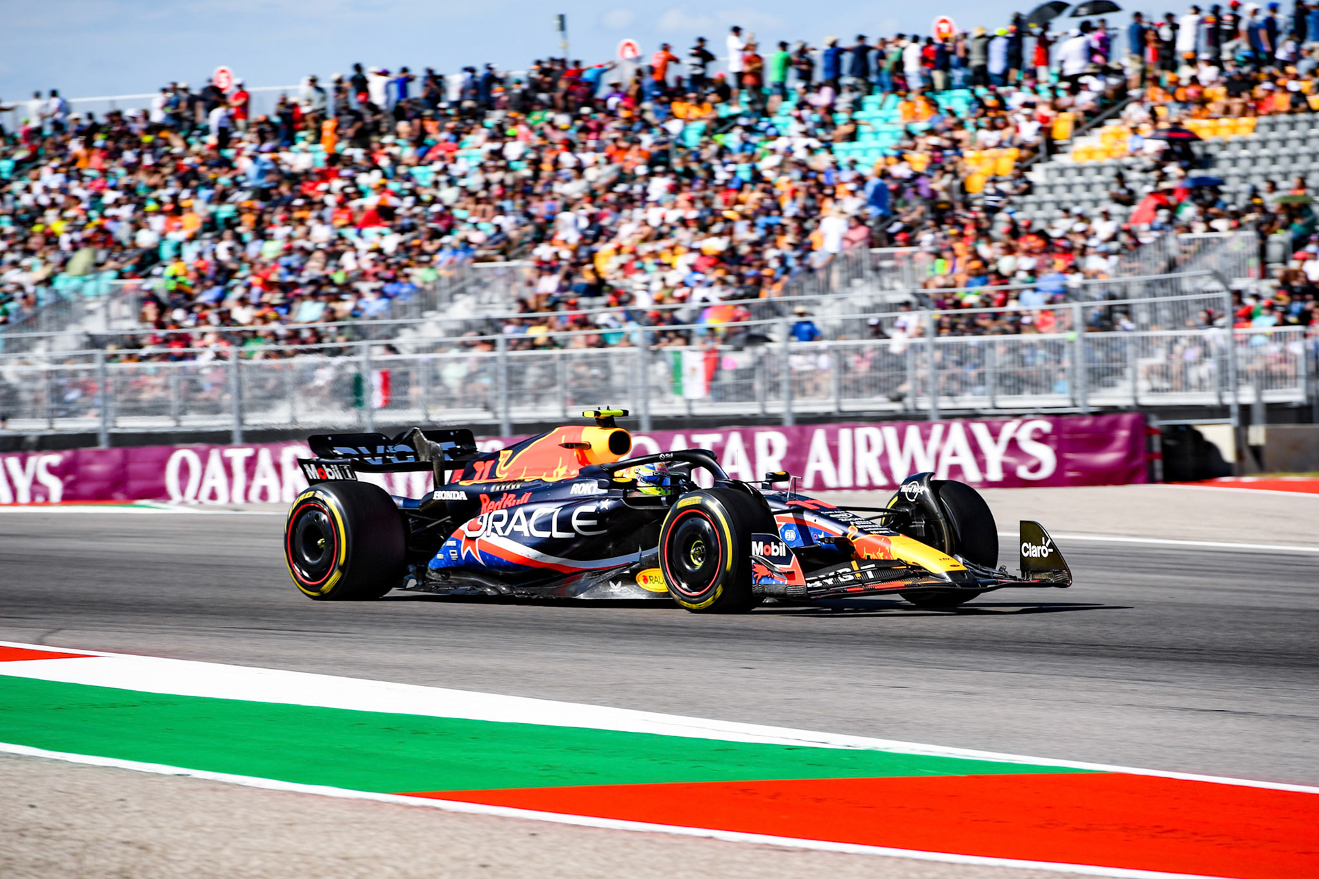 Sergio Perez (MEX) Red Bull Racing; Formel 1 GP USA Austin Texas. Sonntag 22.10.2023