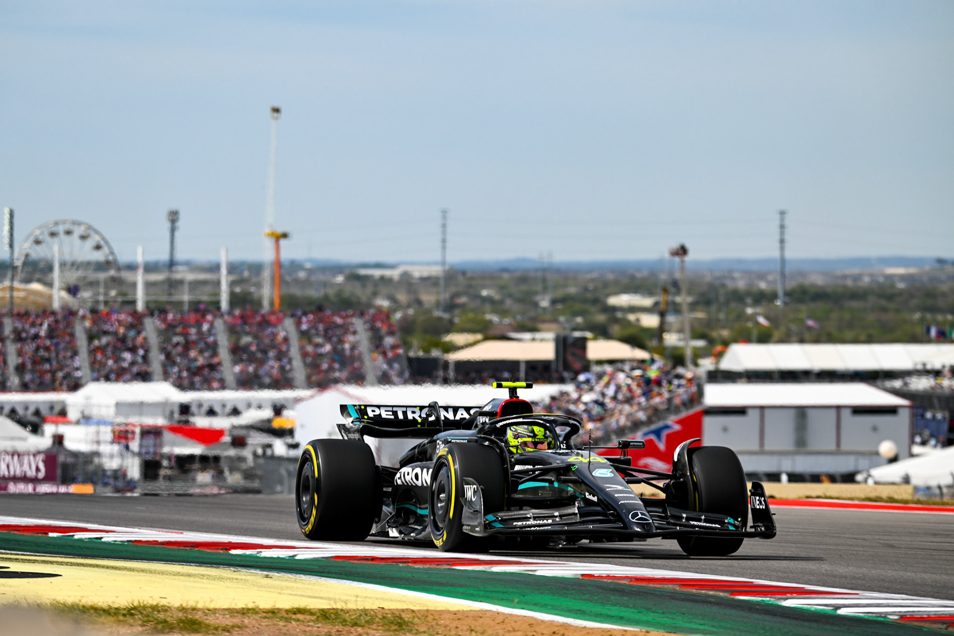 Lewis Hamilton (GBR) Mercedes AMG F1 Team; Formel 1 GP USA Austin Texas. Samstag 21.10.2023