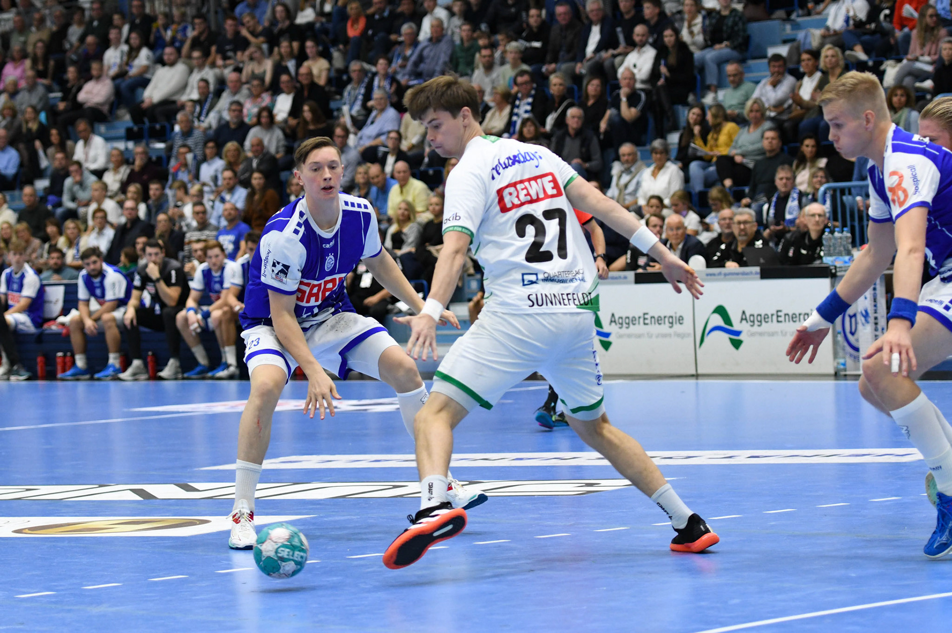 Ole Pregler #23; Handball Bundesliga; VfL Gummersbach - SCDHFK Leipzig 09.10.2022