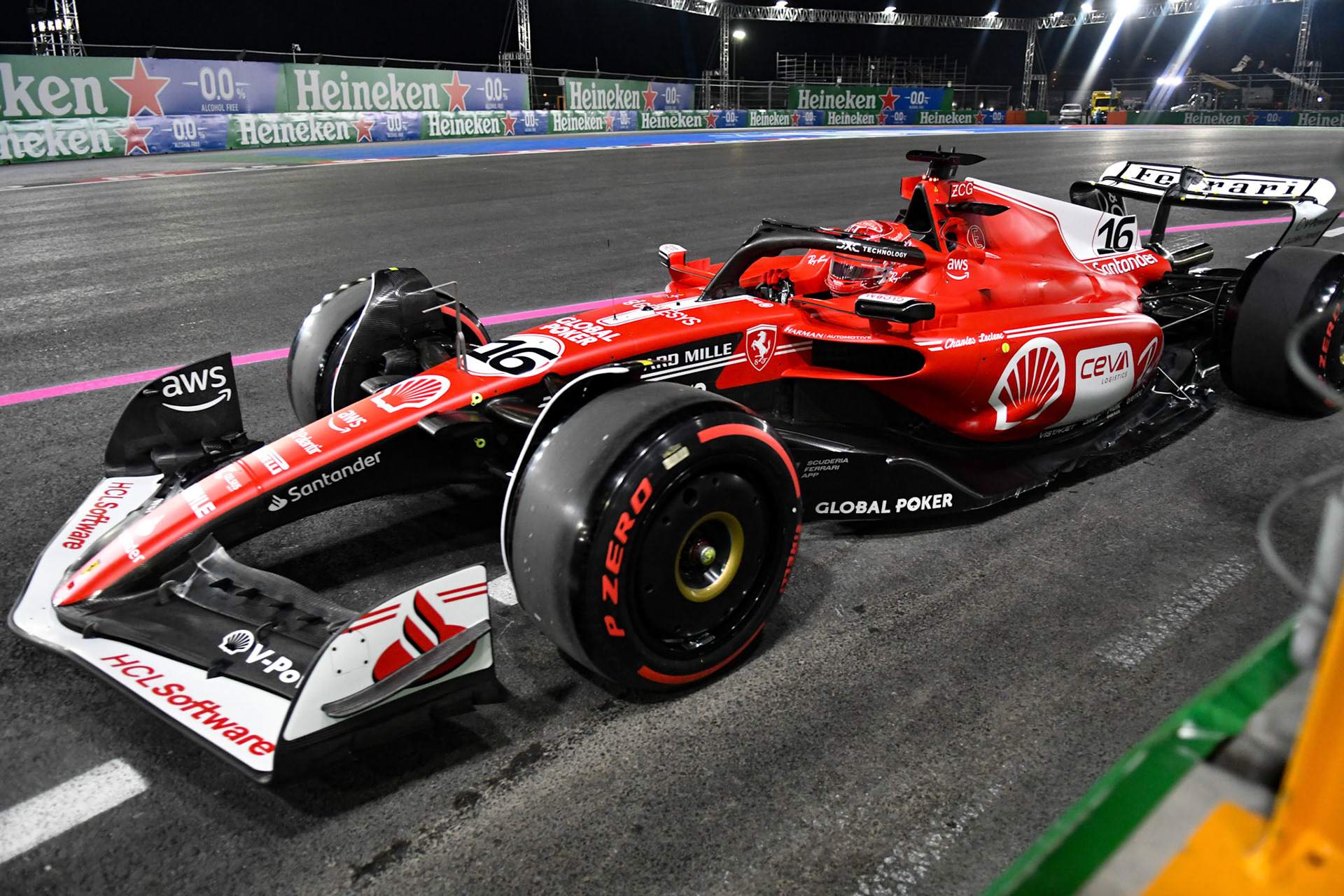 Charles Leclerc (MCO) Scuderia Ferrari;Formel 1 GP USA Las Vegas. Samstag 18.11.2023