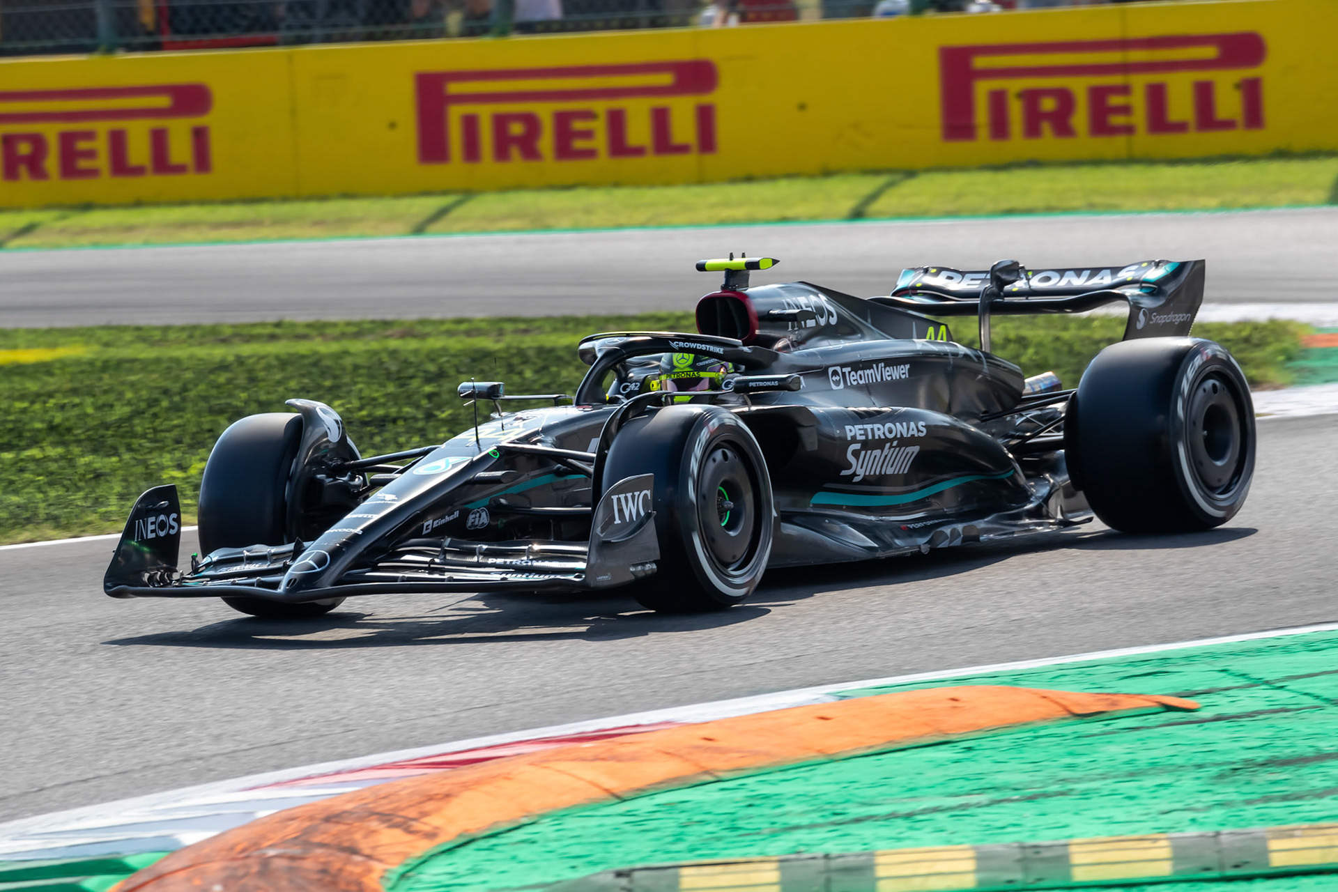 Lewis Hamilton (GBR) Mercedes AMG F1 Team; Formel 1 GP Italien / Monza. Samstag, 02.09.2023