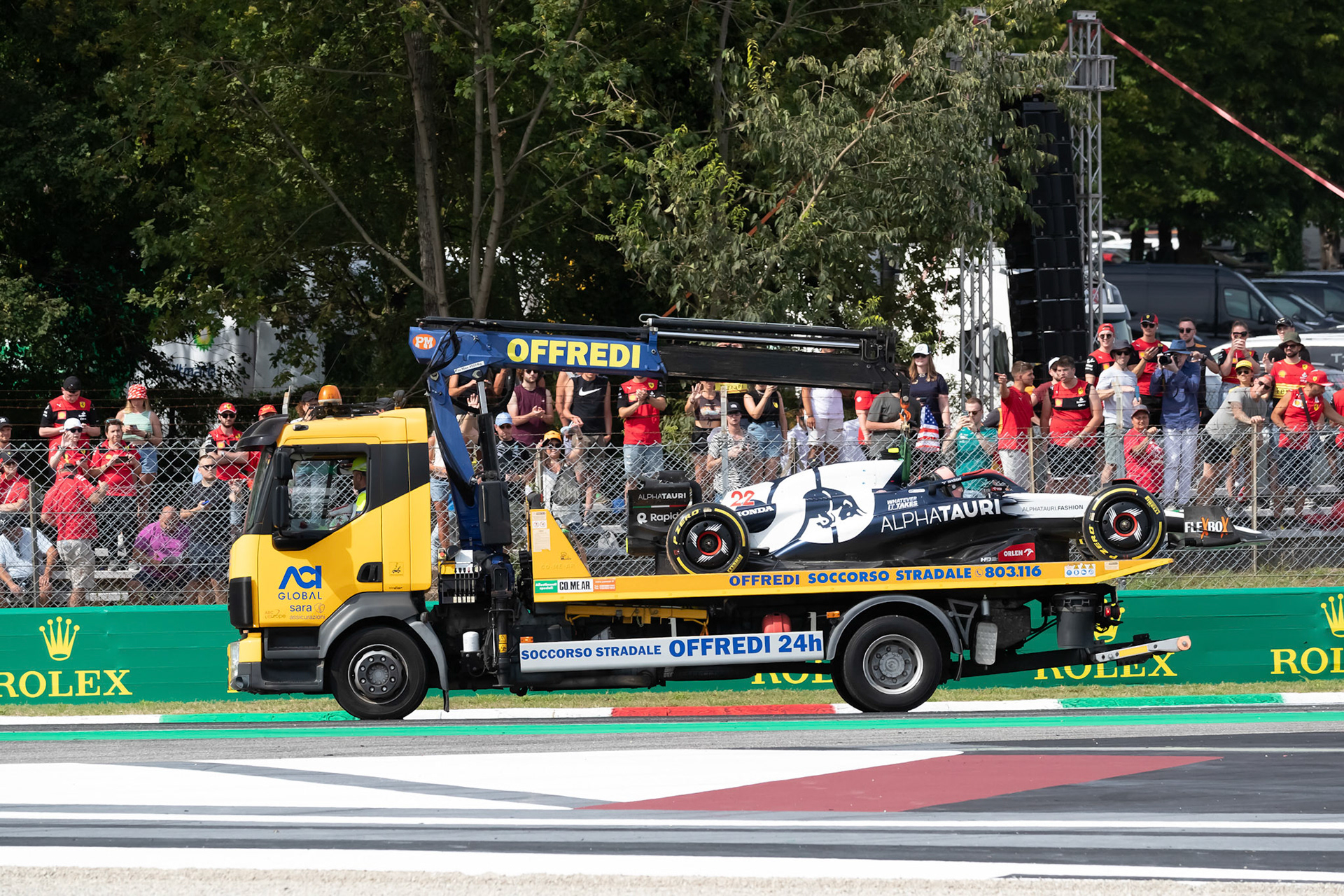 Der ausgefallene Yuki Tsunoda (JPN) Scuderia Alpha Tauri;Formel 1 GP Italien / Monza. Sonntag, 03.09.2023