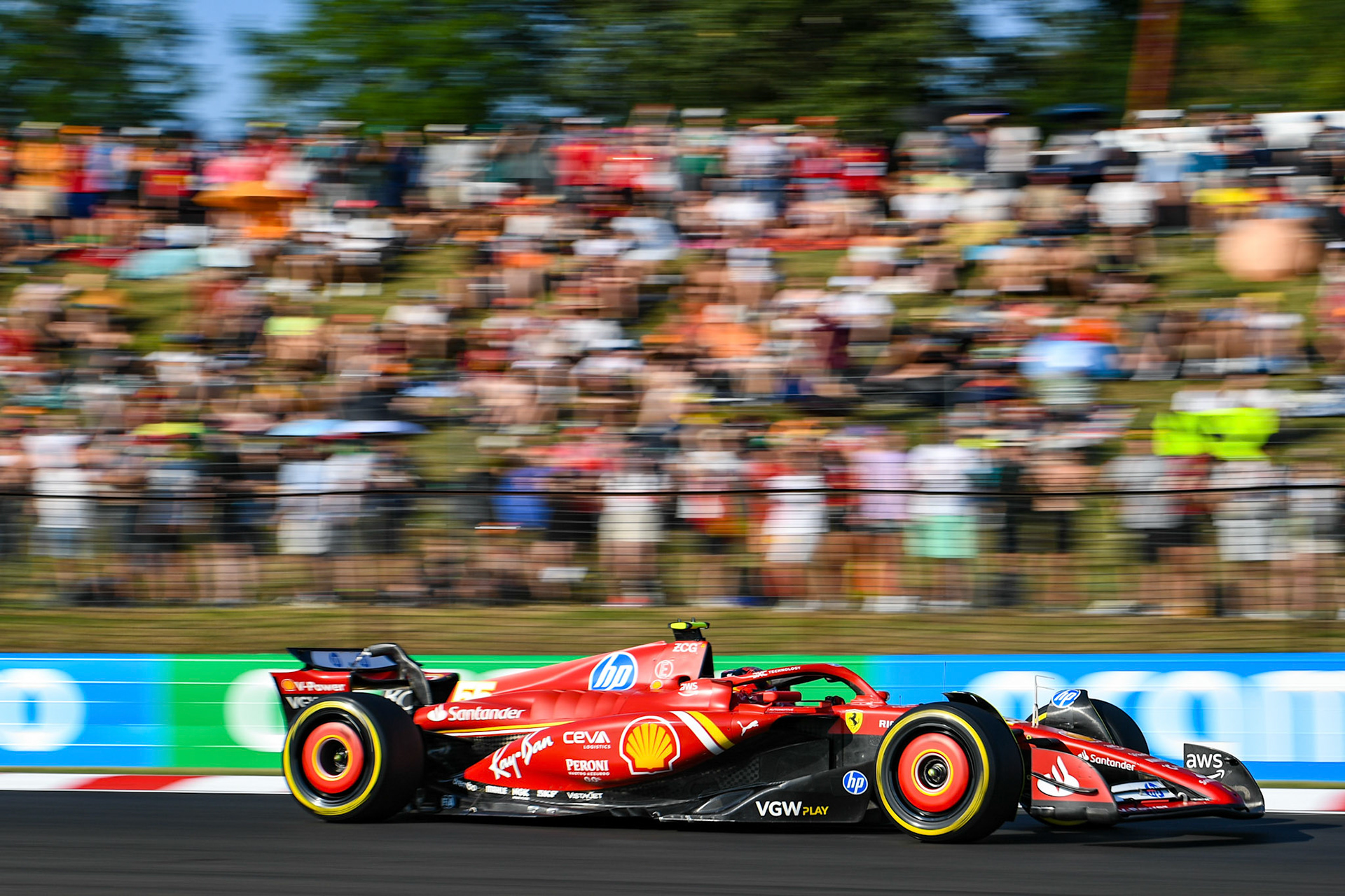 Carlos Sainz #55, Scuderia Ferrari;Formel 1 Budapest / Ungarn, 20.07.2024