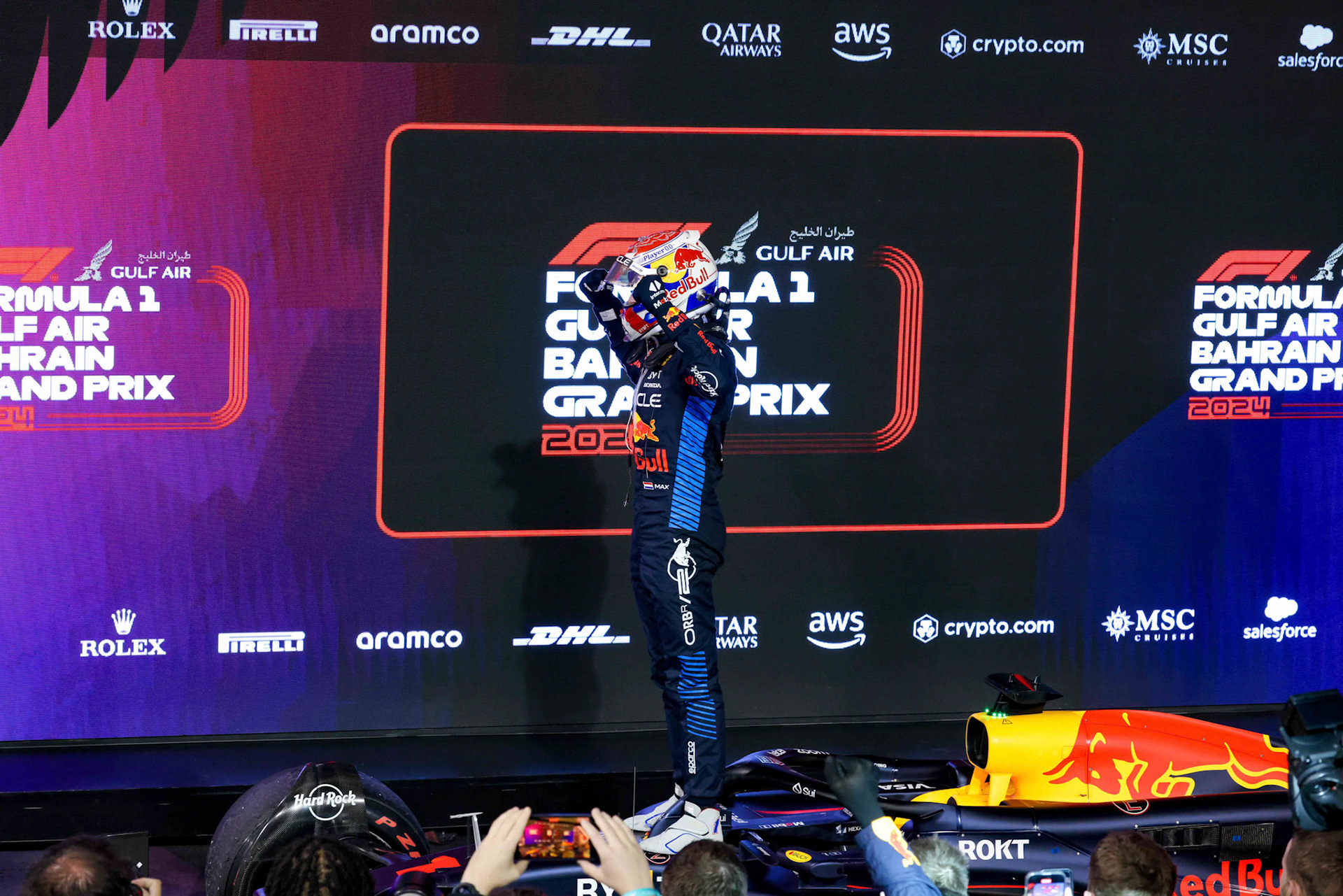 Max Verstappen #1, Oracle Red Bull Racing, winner ; Formel 1 GP Bahrain. Samstag 02.03.2024