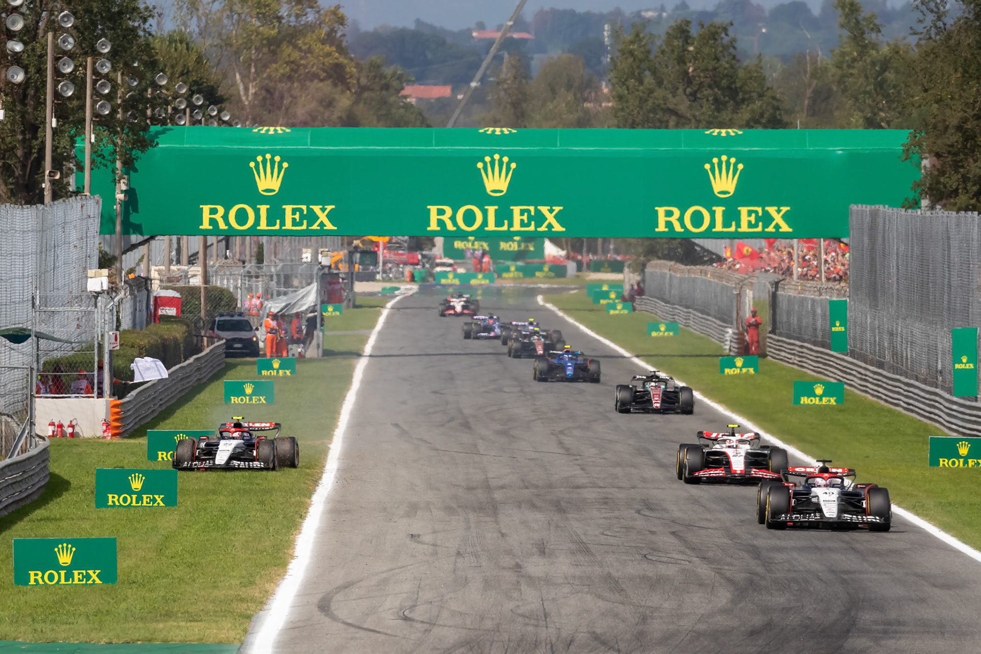 Der ausgefallene Yuki Tsunoda (JPN) Scuderia Alpha Tauri;Formel 1 GP Italien / Monza. Sonntag, 03.09.2023