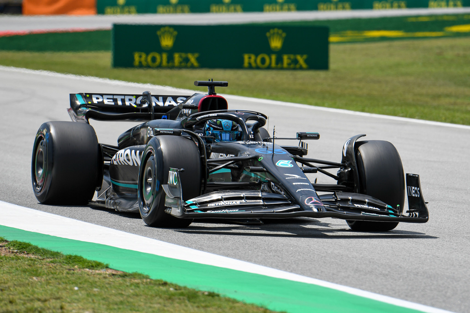 George Russell (GBR) Mercedes AMG F1 Team; Formel 1 GP Barcelona. Freitag 02.06.2023