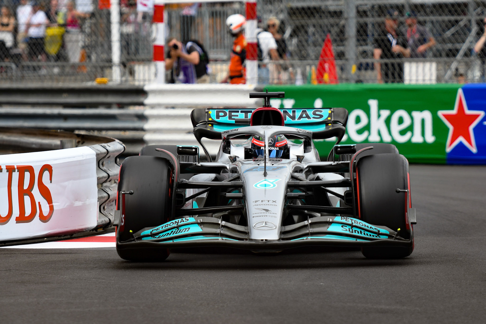 George Russell (GBR) Merceds AMG Petronas F1 Team; Formel 1 Monaco am 28.05.2022