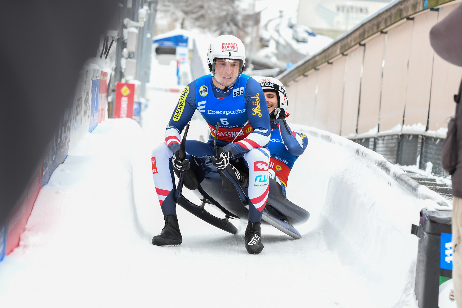 Juri Thomas Gatt, Riccardo Martin Schoepf, AUT; Eberspächer Luge World Cup; Veltins Eisarena Winterberg 25.02.2023