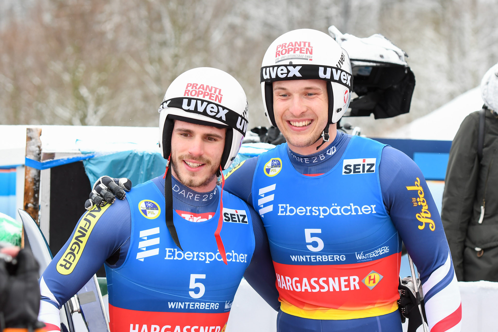 Juri Thomas Gatt, Riccardo Martin Schoepf, AUT; Eberspächer Luge World Cup; Veltins Eisarena Winterberg 25.02.2023