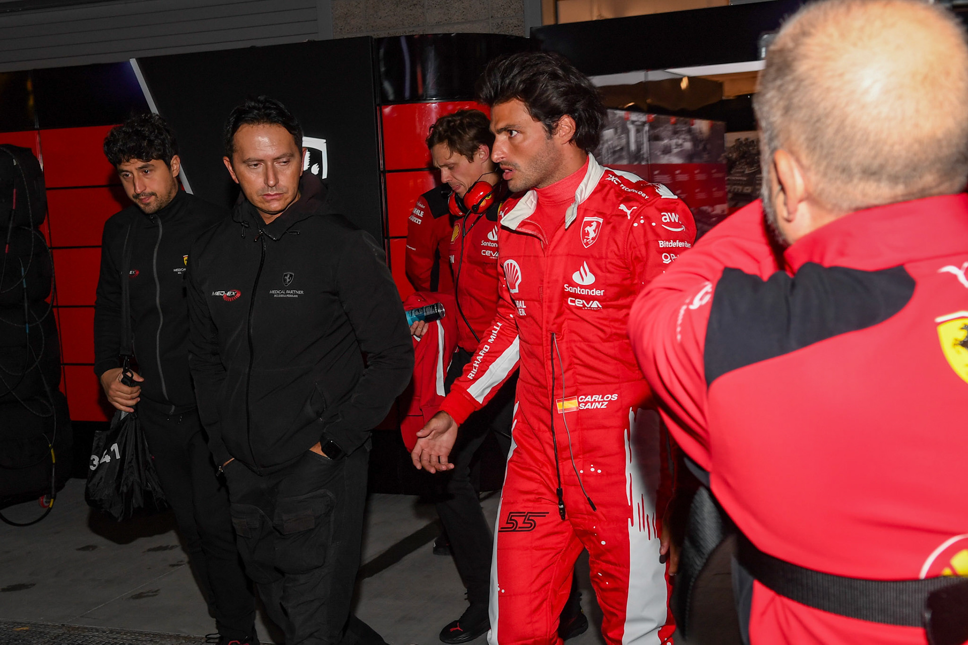 Carlos Sainz (ESP) Scuderia Ferrari; Formel 1 GP USA Las Vegas. Samstag 18.11.2023