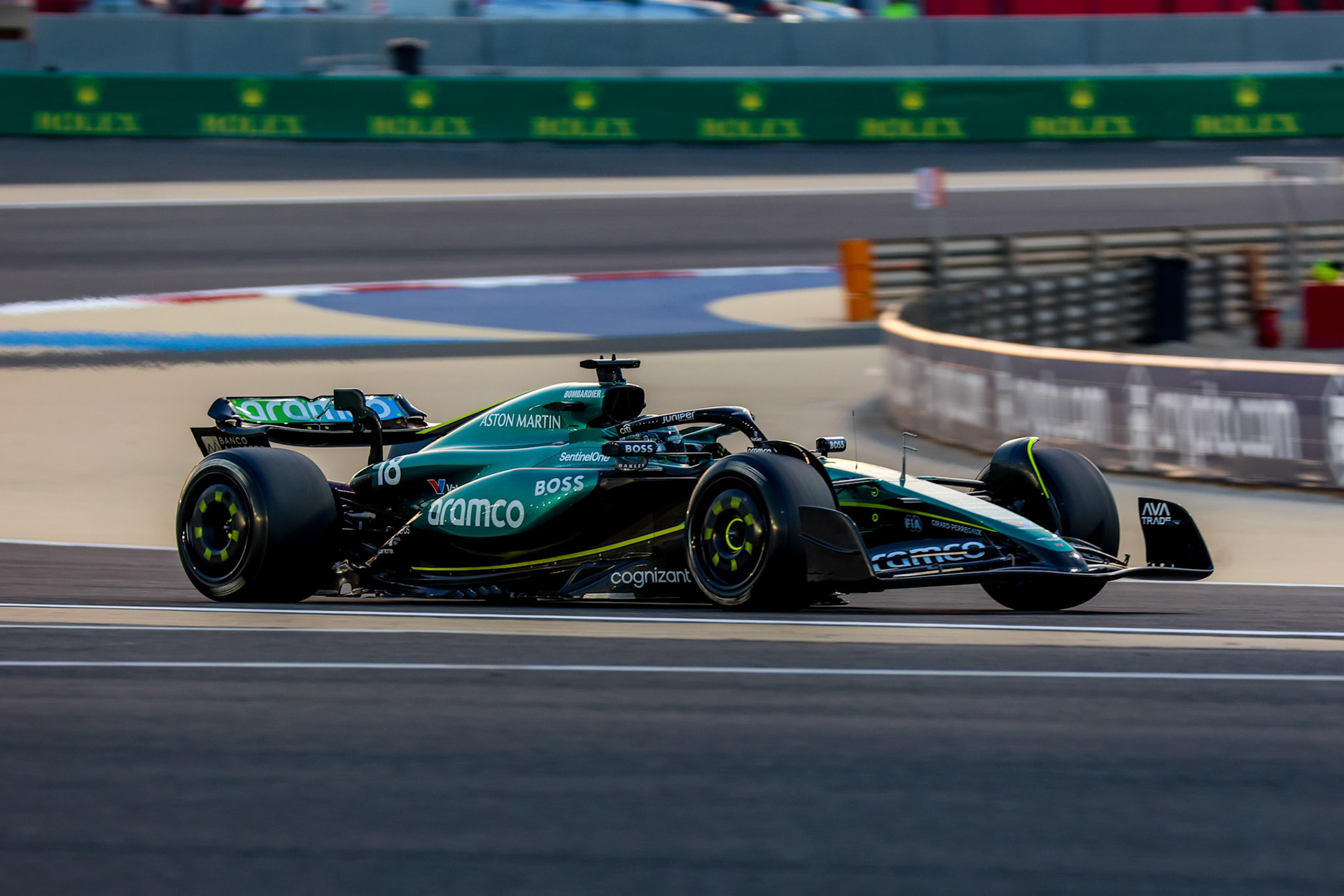 Lance Stroll #18, Aston Martin Aramco F1 Team; Formel 1 Pre-Season Tests Bahrain. Donnerstag, 22.02.2024