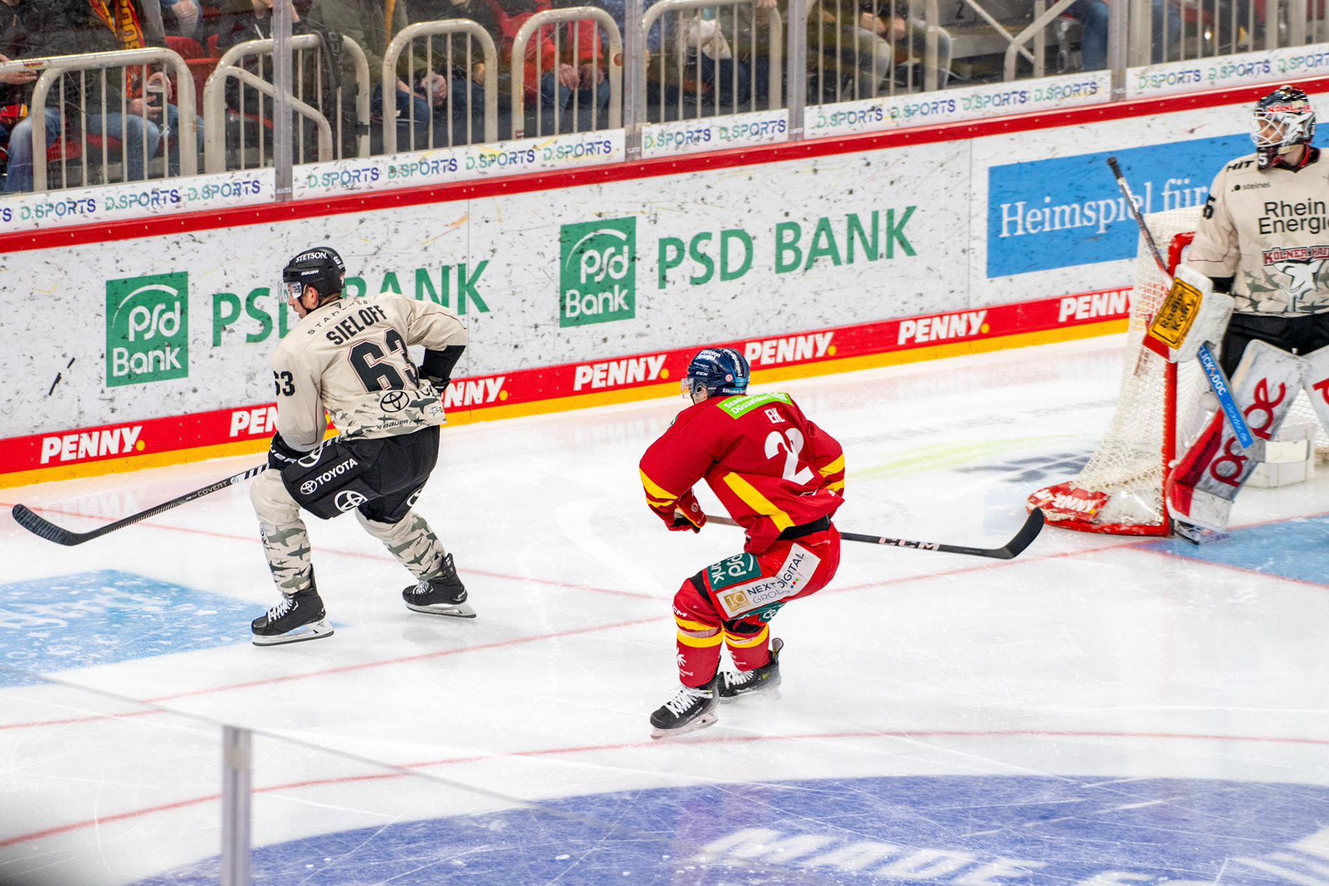 Patrick Sieloff, Alexander Ehl; DEL Düsseldorfer EG - Kölner Haie, 25.02.2024