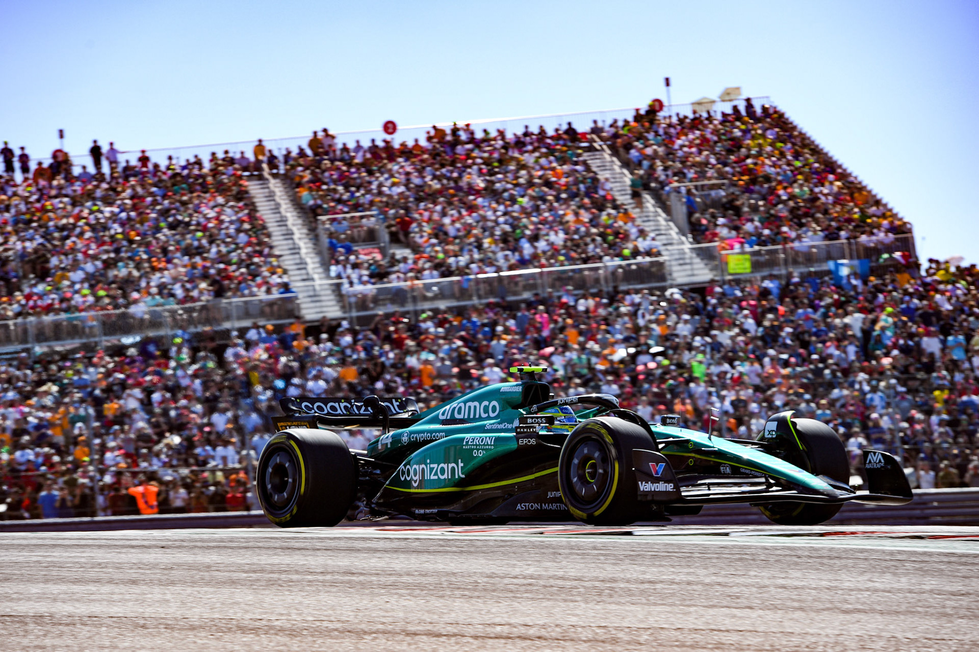 Fernando Alonso (ESP) Aston Martin Formula One Team; Formel 1 GP USA Austin Texas. Sonntag 22.10.2023