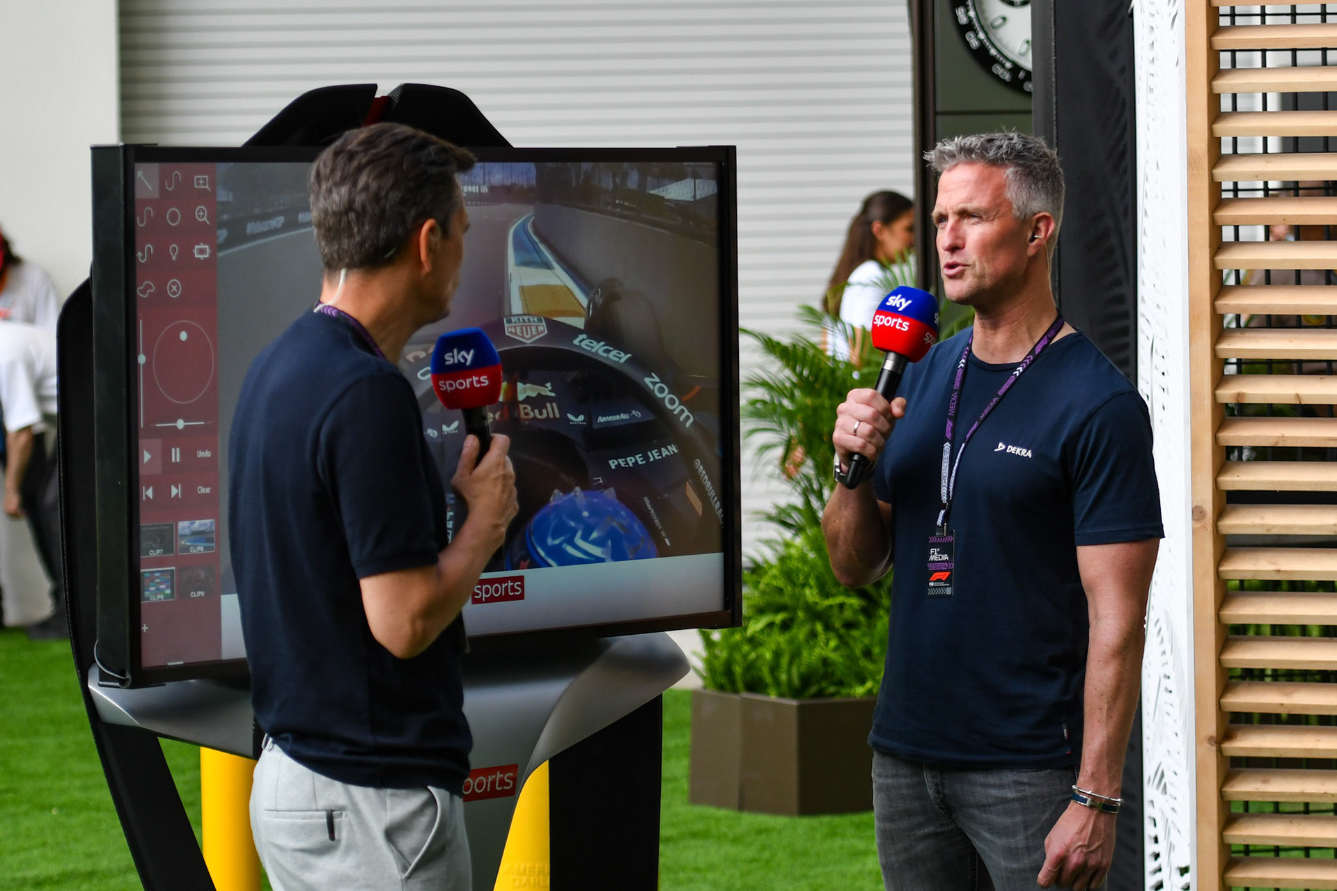 Ralf Schumacher und Sascha Roos, (SKY F1 Deutschland); Formel 1 GP Miami / USA. 05.05.2024