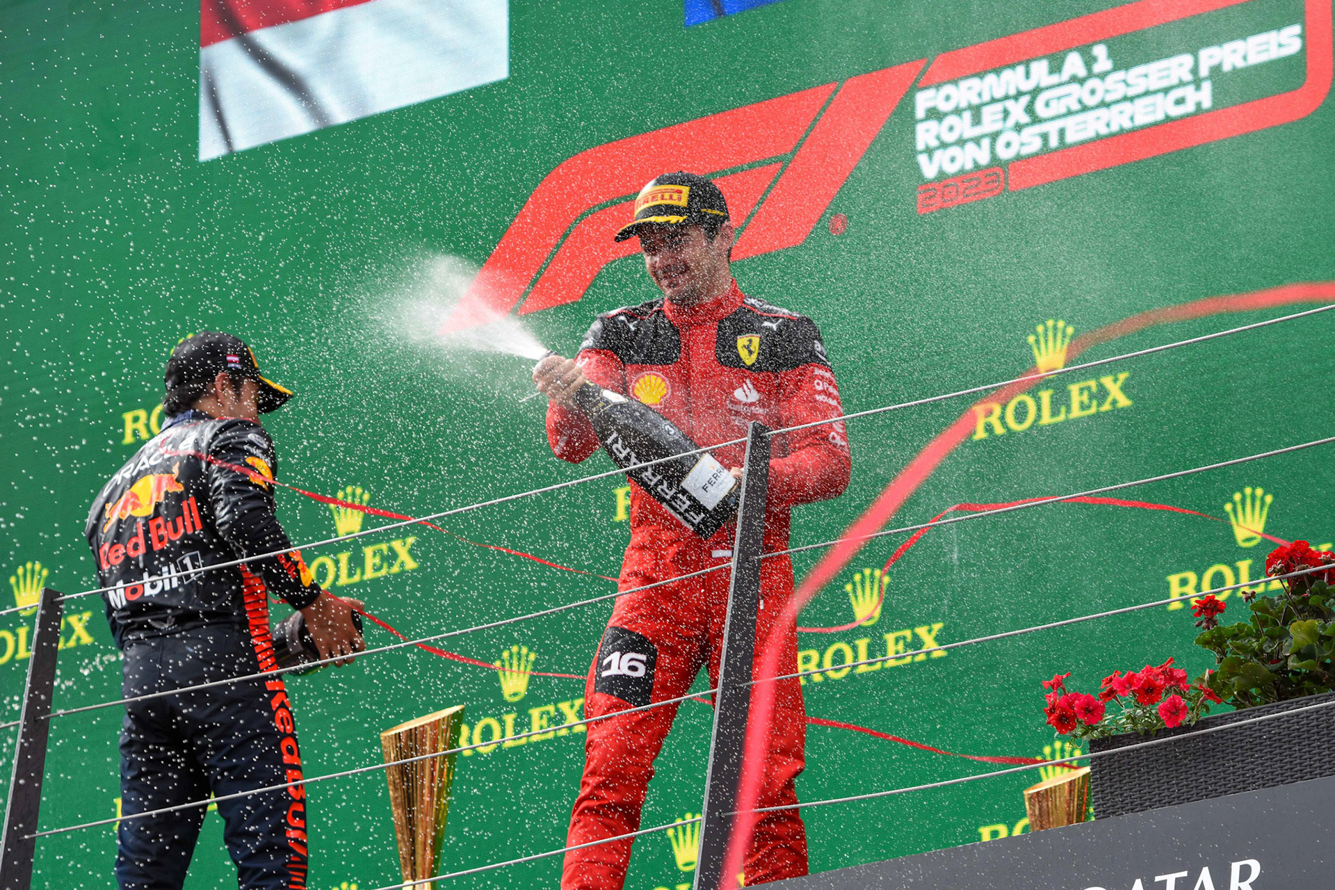 Siegerehrung, Podium; Formel 1 GP Austria / Österreich. Sonntag, 02.07.2023