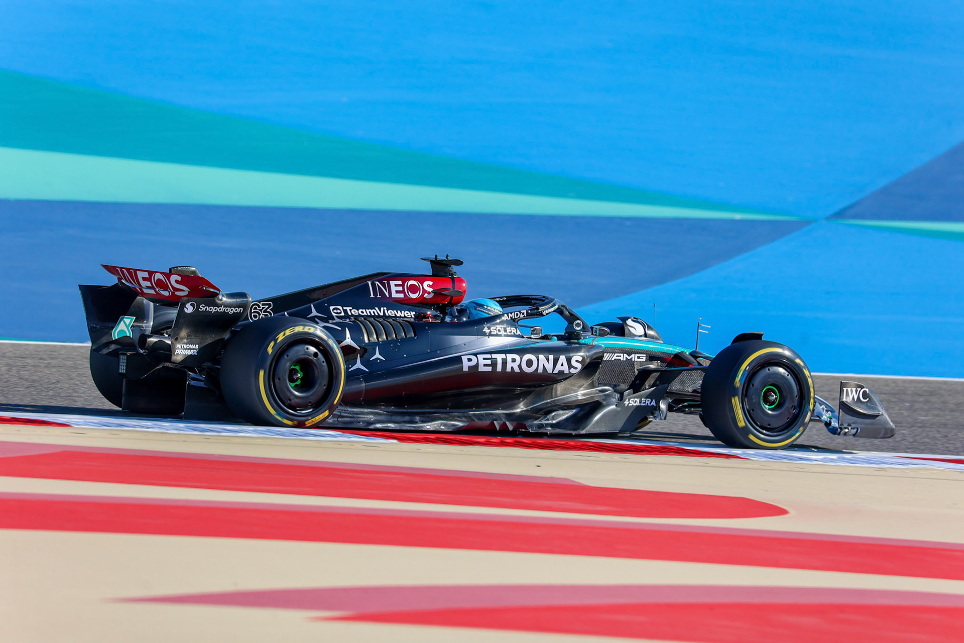 George Russell #63, Mercedes-AMG Petronas F1 Team; Formel 1 GP Bahrain. Donnerstag 29.02.2024