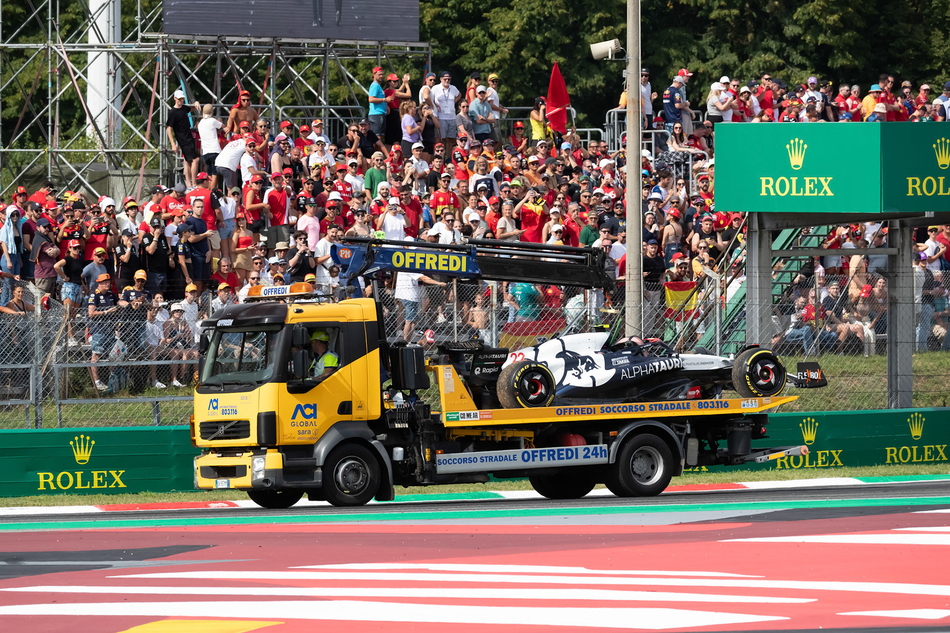 Der ausgefallene Yuki Tsunoda (JPN) Scuderia Alpha Tauri;Formel 1 GP Italien / Monza. Sonntag, 03.09.2023