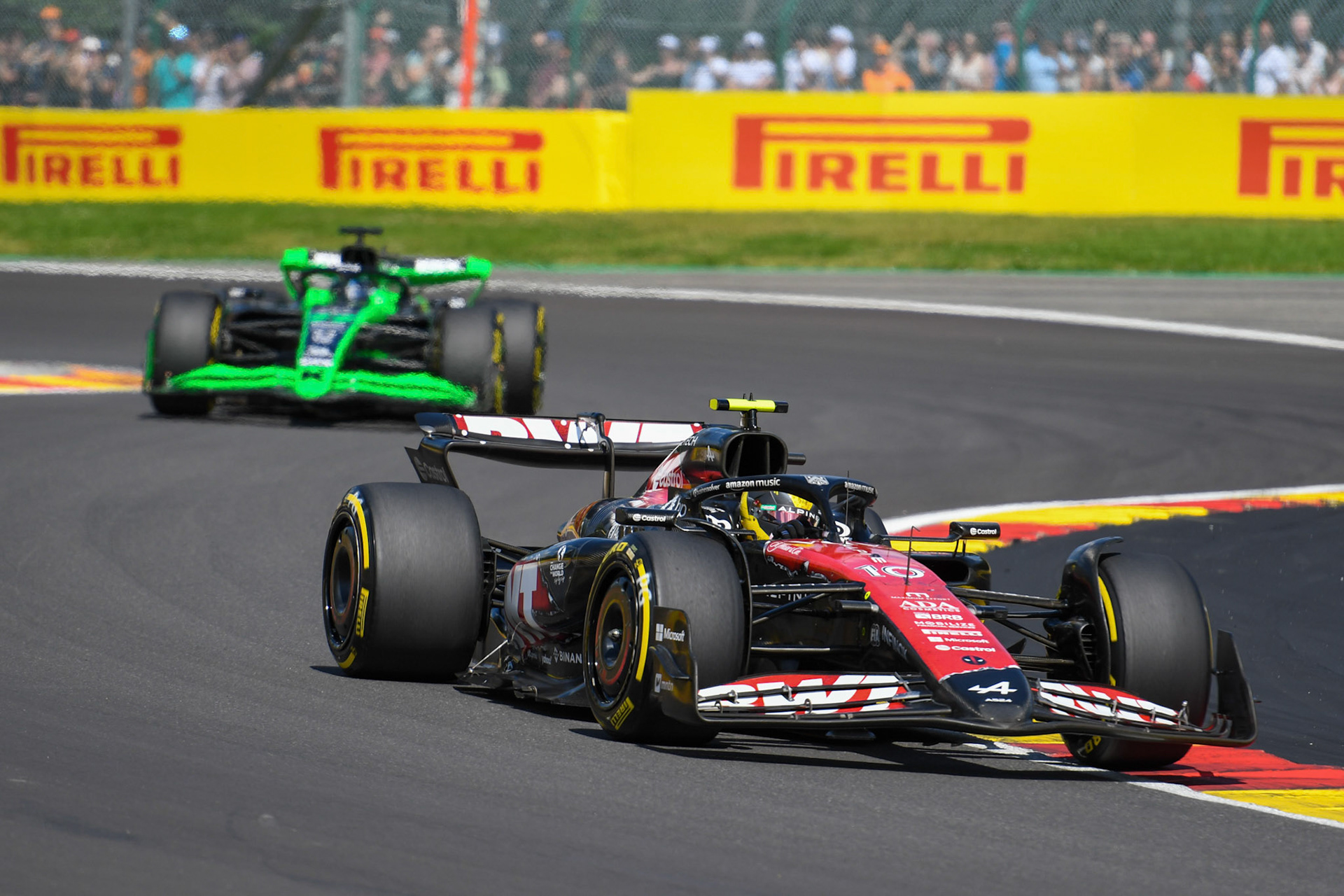 Pierre Gasly #10, BWT Alpine F1 Team und Valtteri Bottas #77, Stake F1 Team Kick Sauber;Formel 1 GP Spa / Belgien. Sonntag, 28.07.2024