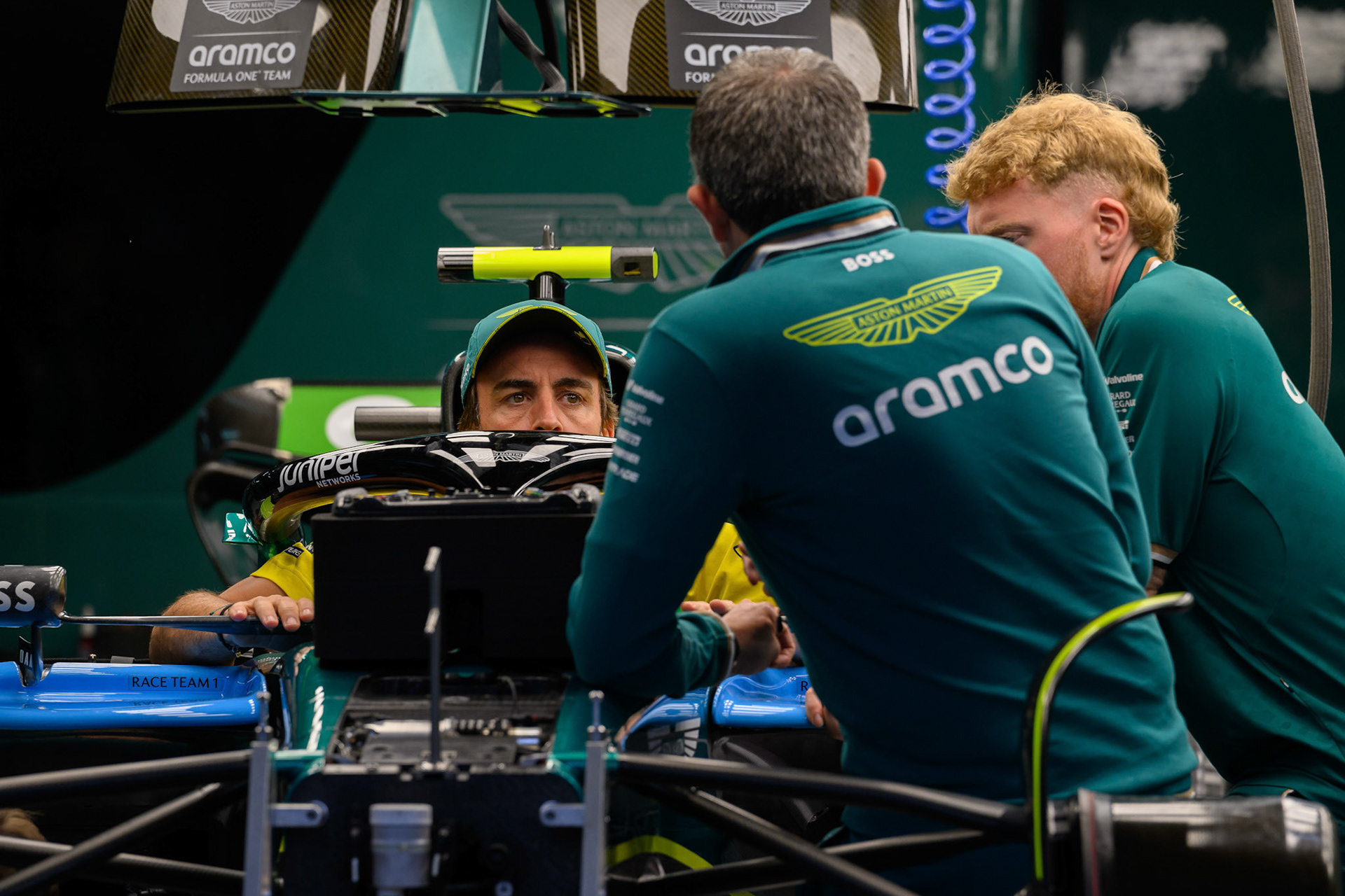 Fernando Alonso #14, Aston Martin Aramco F1 Team; F1 GP Imola / Italien Donnerstag, 16.05.2024