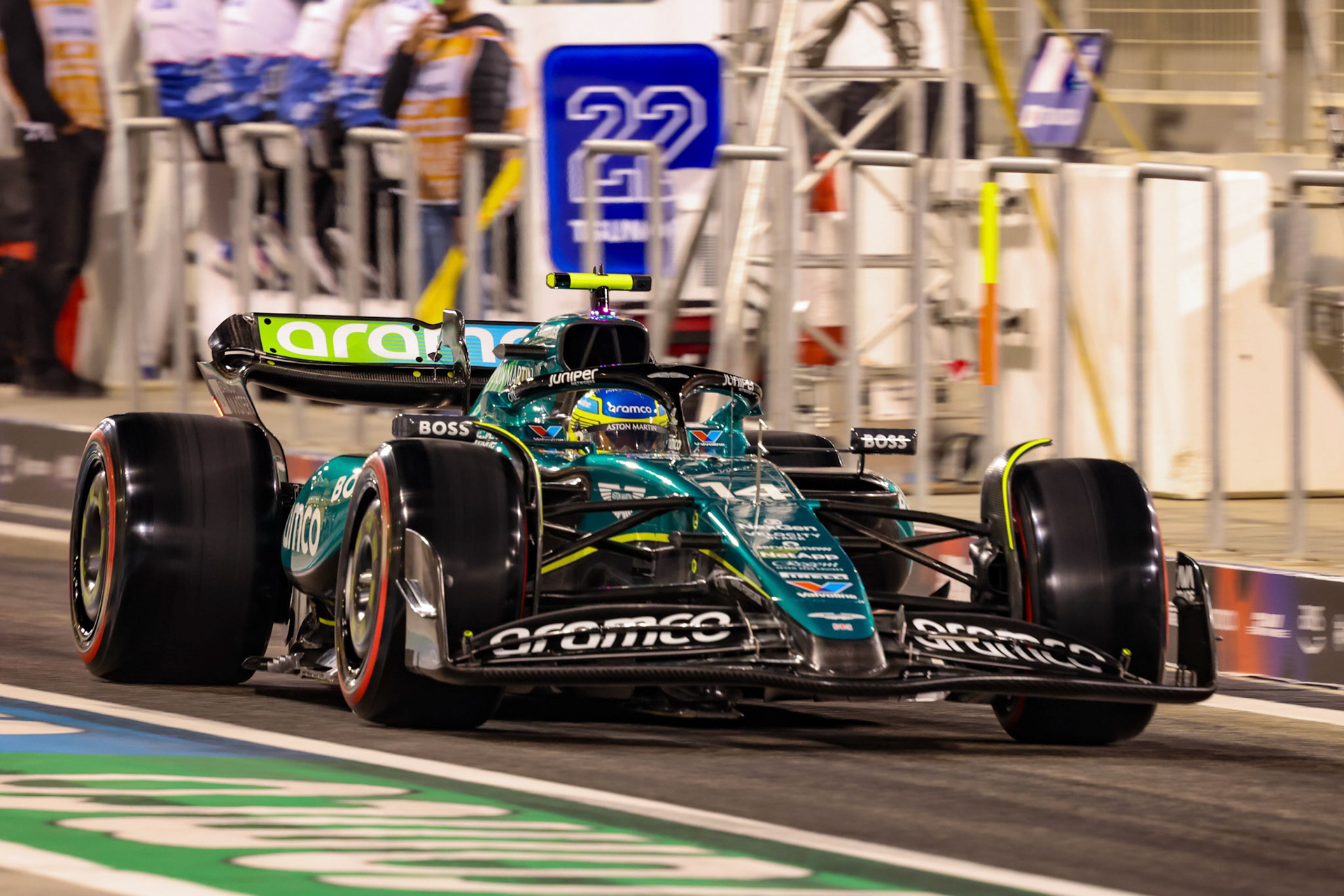 Fernando Alonso #14, Aston Martin Aramco F1 Team; Formel 1 GP Bahrain. Freitag 01.03.2024