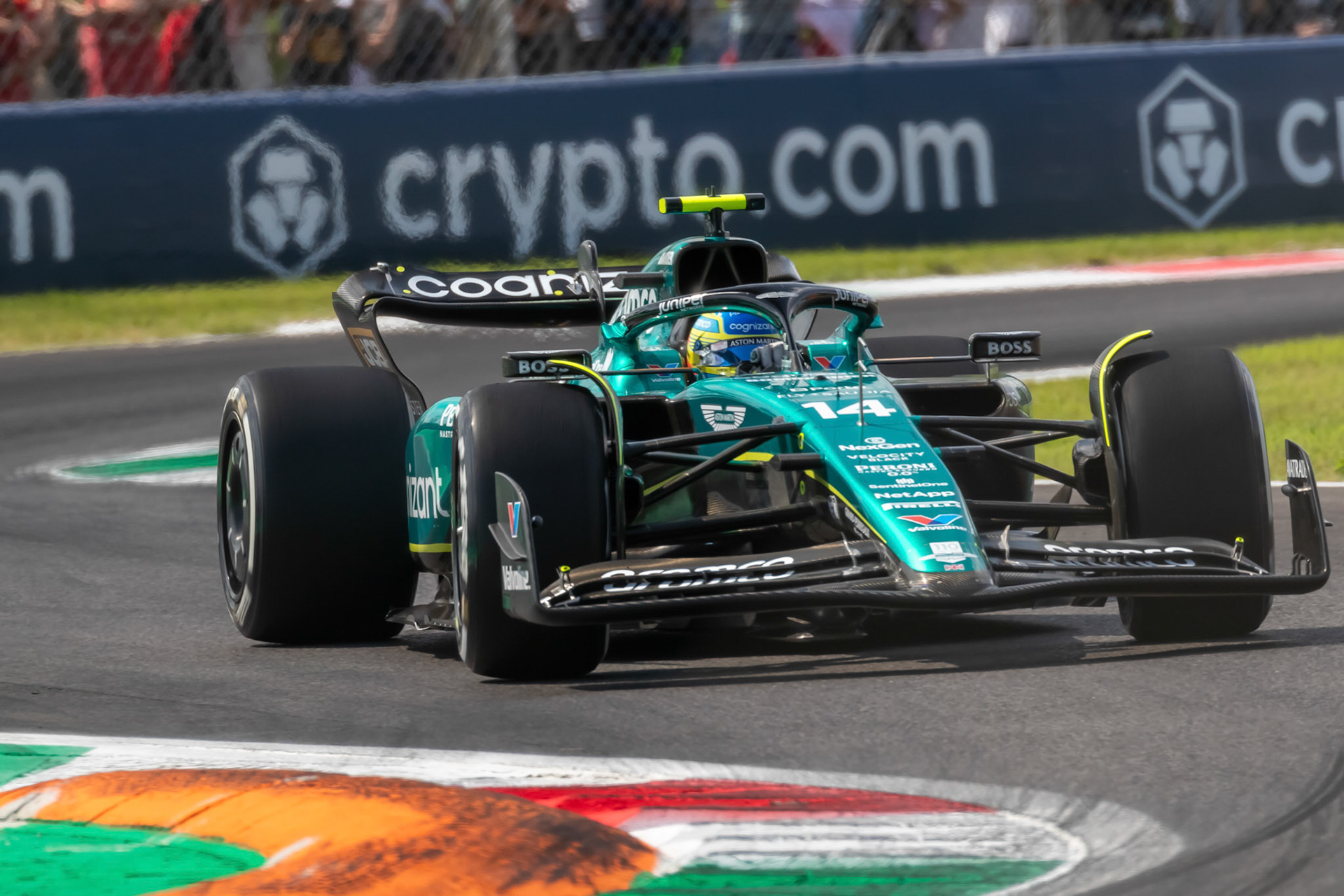 Fernando Alonso (ESP) Aston Martin Formula One Team; Formel 1 GP Italien / Monza. Samstag, 02.09.2023