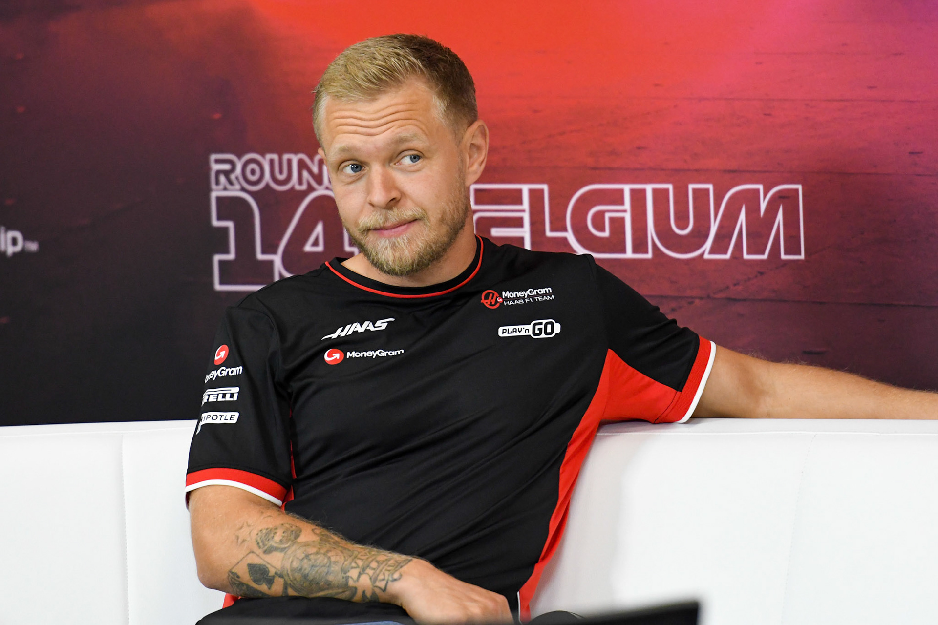 Kevin Magnussen #20, MoneyGram Haas F1 Team in der Pressekonferenz;Formel 1 GP Spa / Belgien. Donnerstag, 25.07.2024
