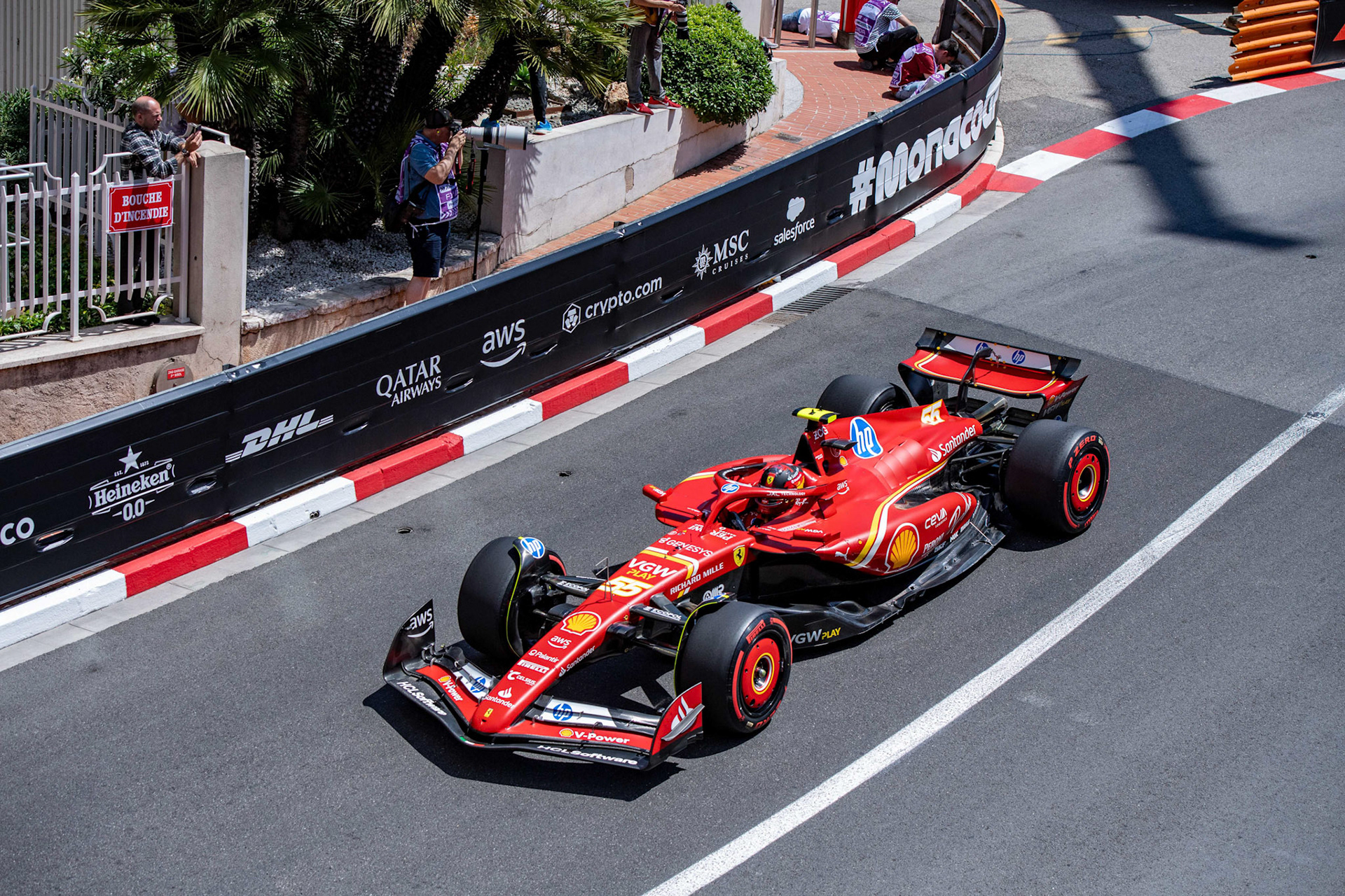Carlos Sainz #55, Scuderia Ferrari; Formel1 GP Monaco Samstag, 25.05.2024