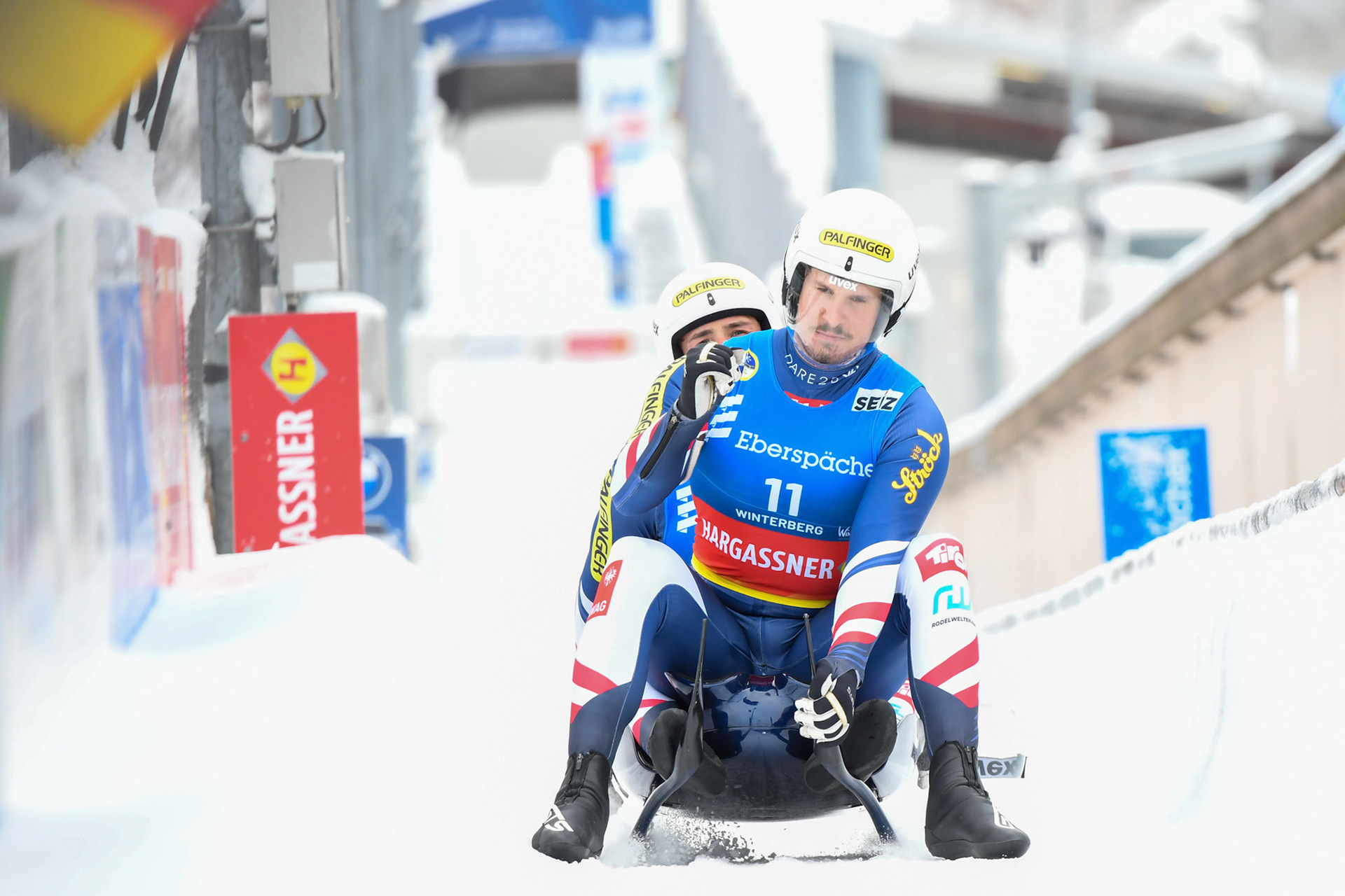 Thomas Steu, Lorenz Koller, AUT; Eberspächer Luge World Cup; Veltins Eisarena Winterberg 25.02.2023