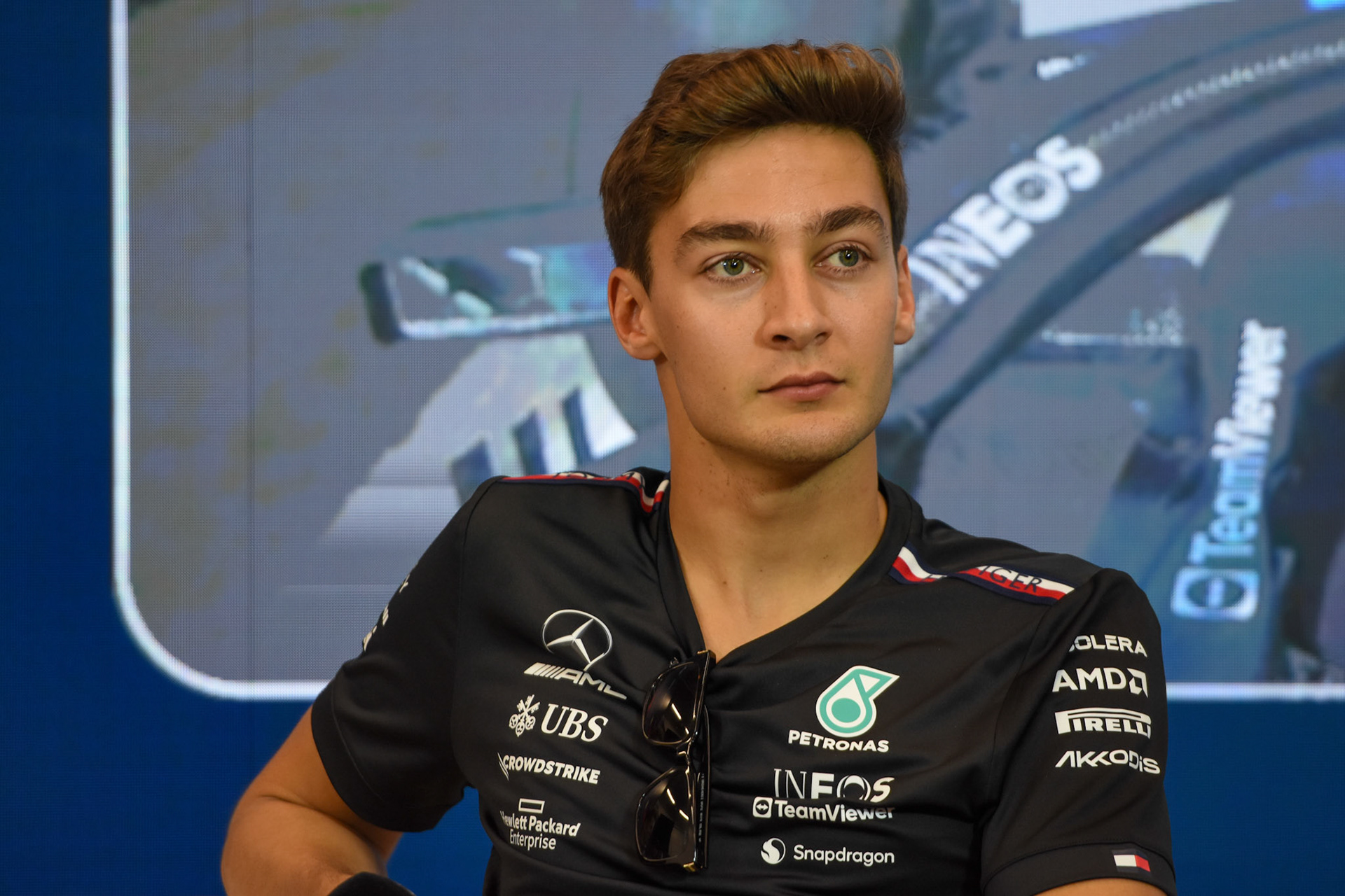 George Russell (GBR) Mercedes AMG F1 Team; Formel 1 GP Austria / Österreich. Donnerstag 29.06.2023