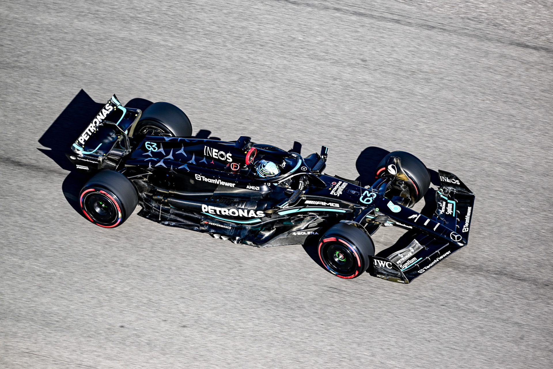 George Russell (GBR) Mercedes AMG F1 Team; Formel 1 GP USA Austin Texas. Samstag 21.10.2023
