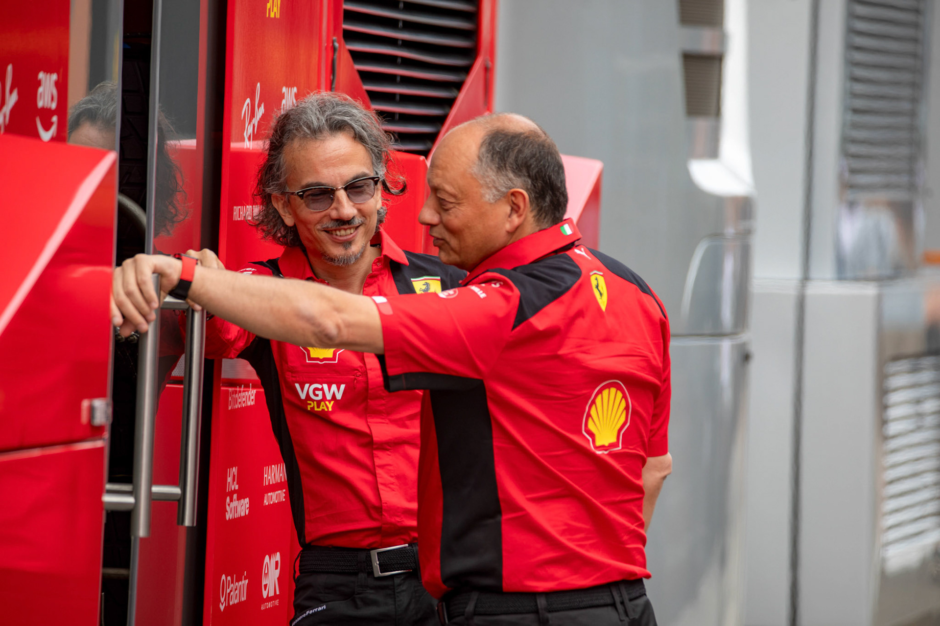 Laurent Mekies und Frederic Vasseur, Scuderia Ferrari; Formel 1 GP Budapest / Ungarn. Feitag, 21.07.2023