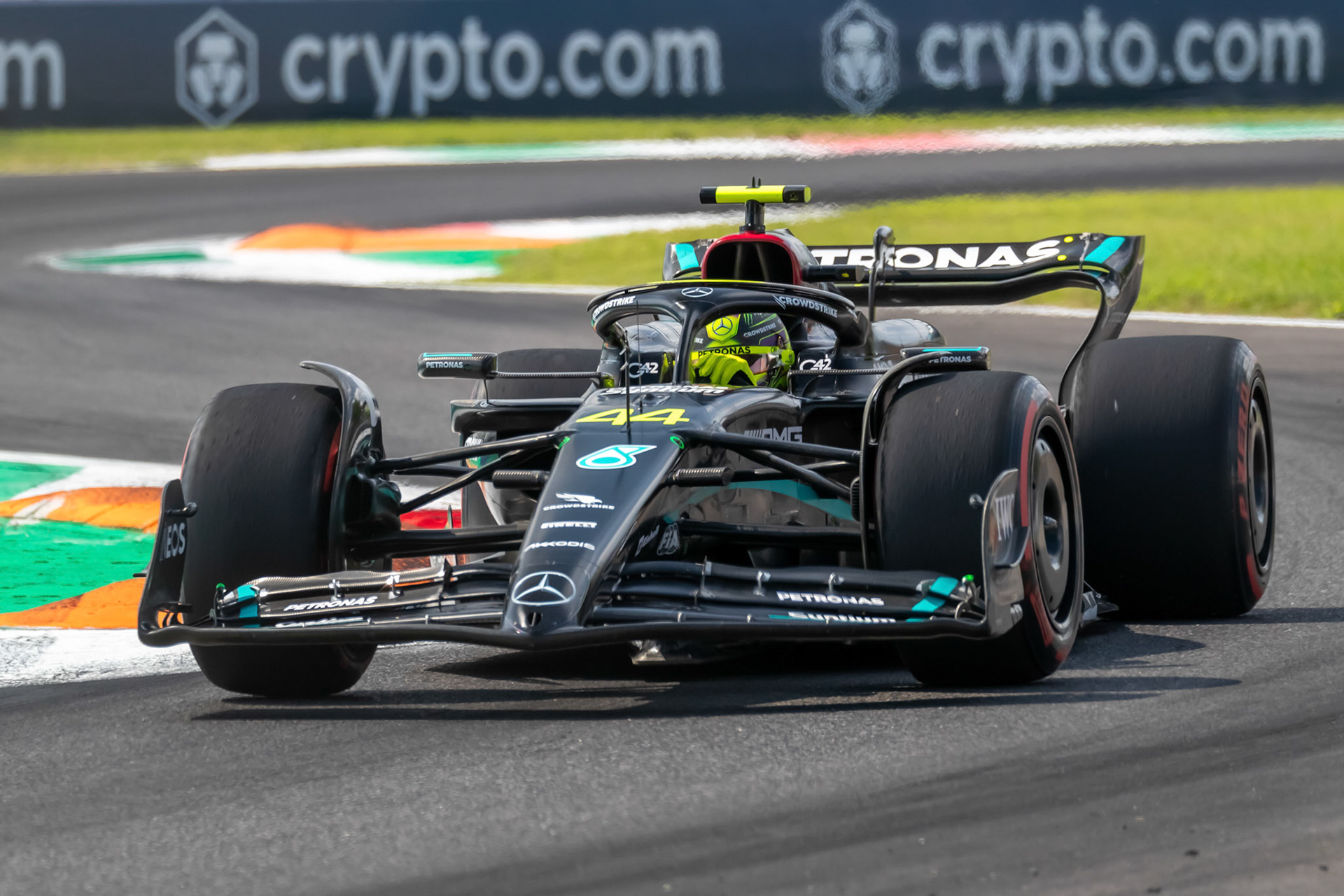 Lewis Hamilton (GBR) Mercedes AMG F1 Team; Formel 1 GP Italien / Monza. Samstag, 02.09.2023