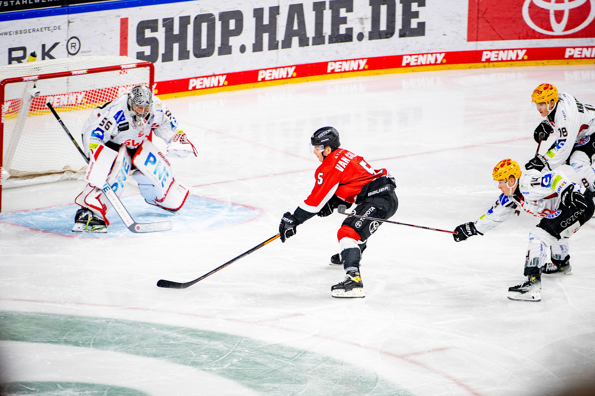Robin van Calster, Maximilian Franzreb; DEL Kölner Haie - Fishtown Pinguins Bremerhaven, 30.01.2024