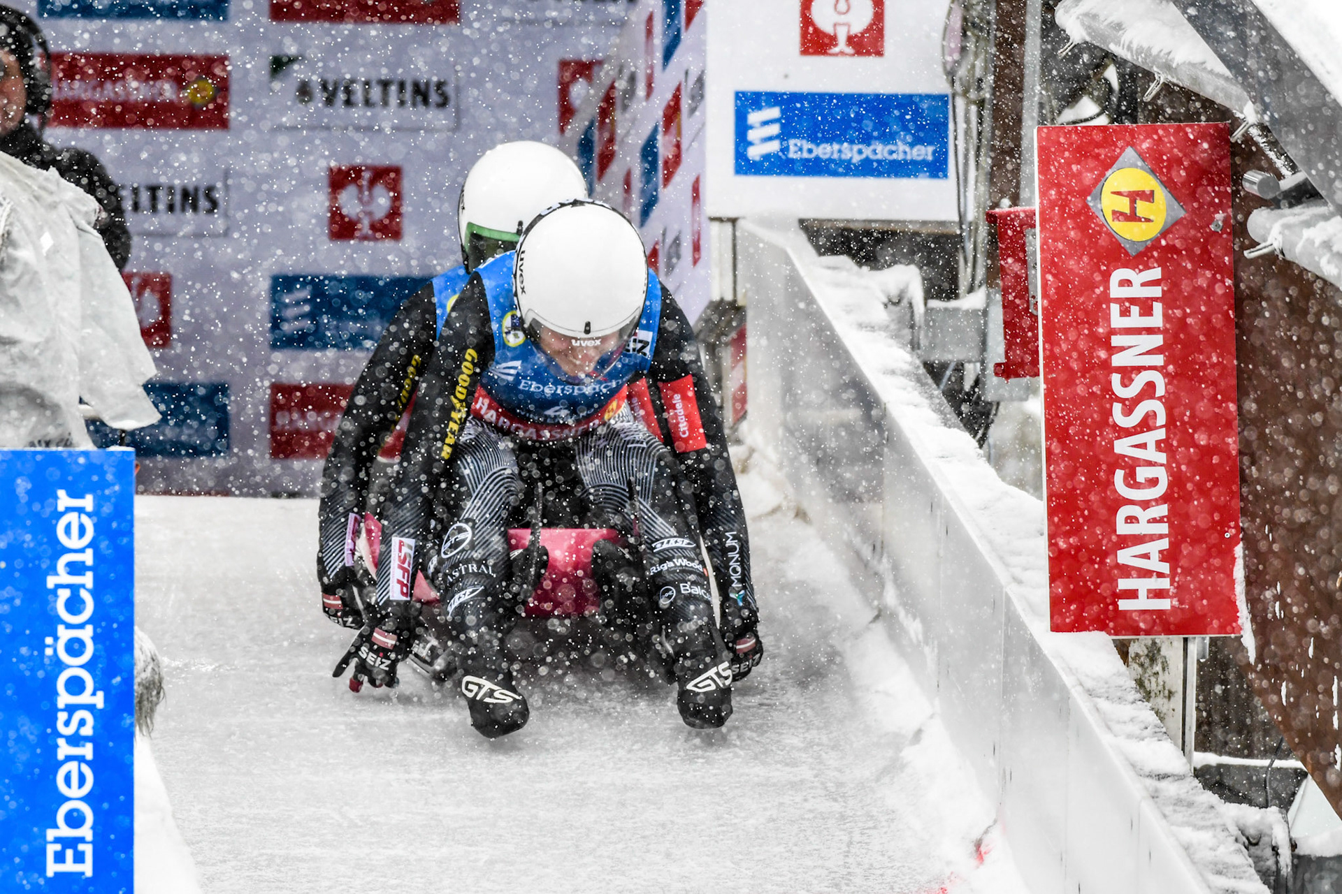 Vikroija Ziedina, Selina Zvilna, LAT; Eberspächer Luge World Cup; Veltins Eisarena Winterberg 25.02.2023