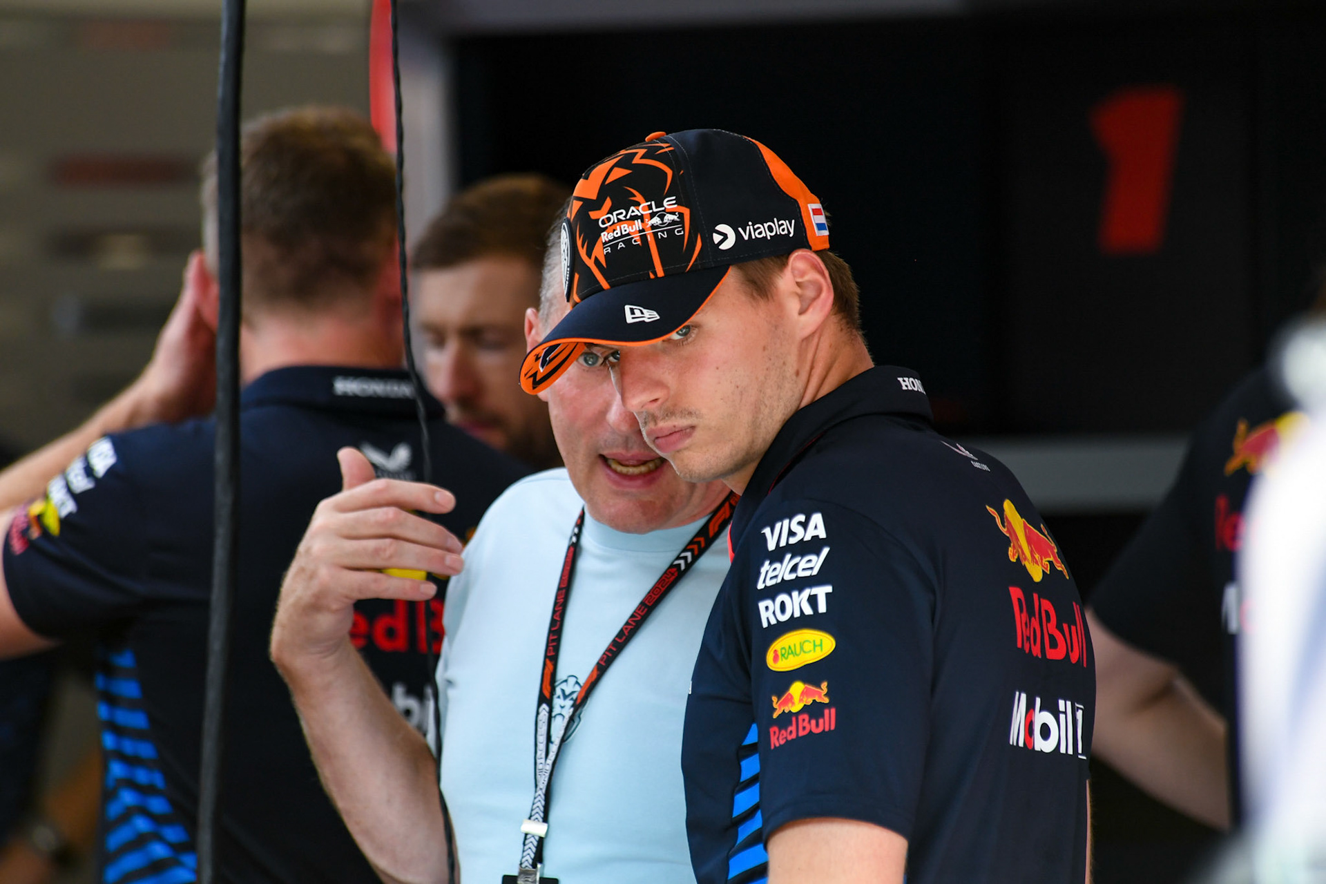 Max Verstappen #1, Oracle Red Bull Racing und Jos Verstappen;Formel 1 Budapest / Ungarn, 20.07.2024