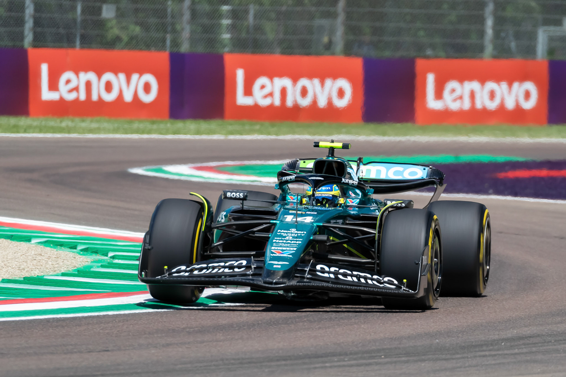 Fernando Alonso #14, Aston Martin Aramco F1 Team; F1 GP Imola / Italien Freitag, 17.05.2024