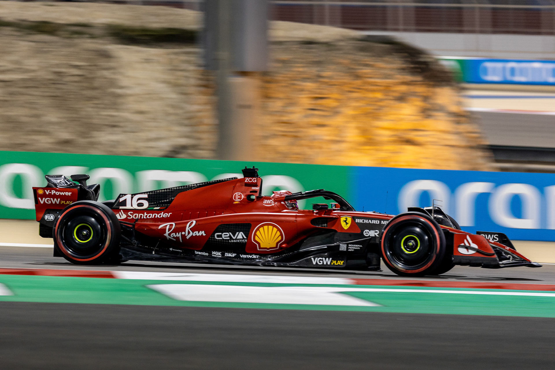 Charles Leclerc (MCO) Scuderia Ferrari; Formel 1 GP Bahrain. Samstag 04.03.2023