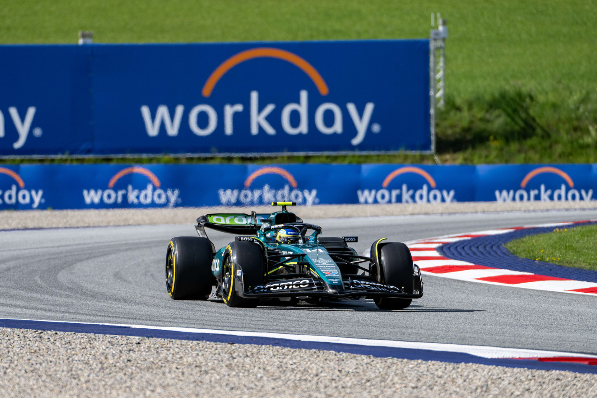 Fernando Alonso #14, Aston Martin Aramco F1 Team;Formel 1 GP Austria / Österreich. Freitag, 28.06.2024