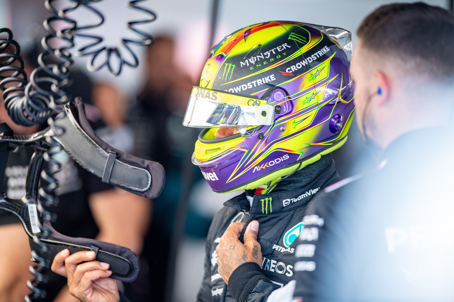 Lewis Hamilton (GBR) Mercedes AMG F1 Team; Formel 1 GP Holland / Zandvoort. Samstag, 26.08.2023