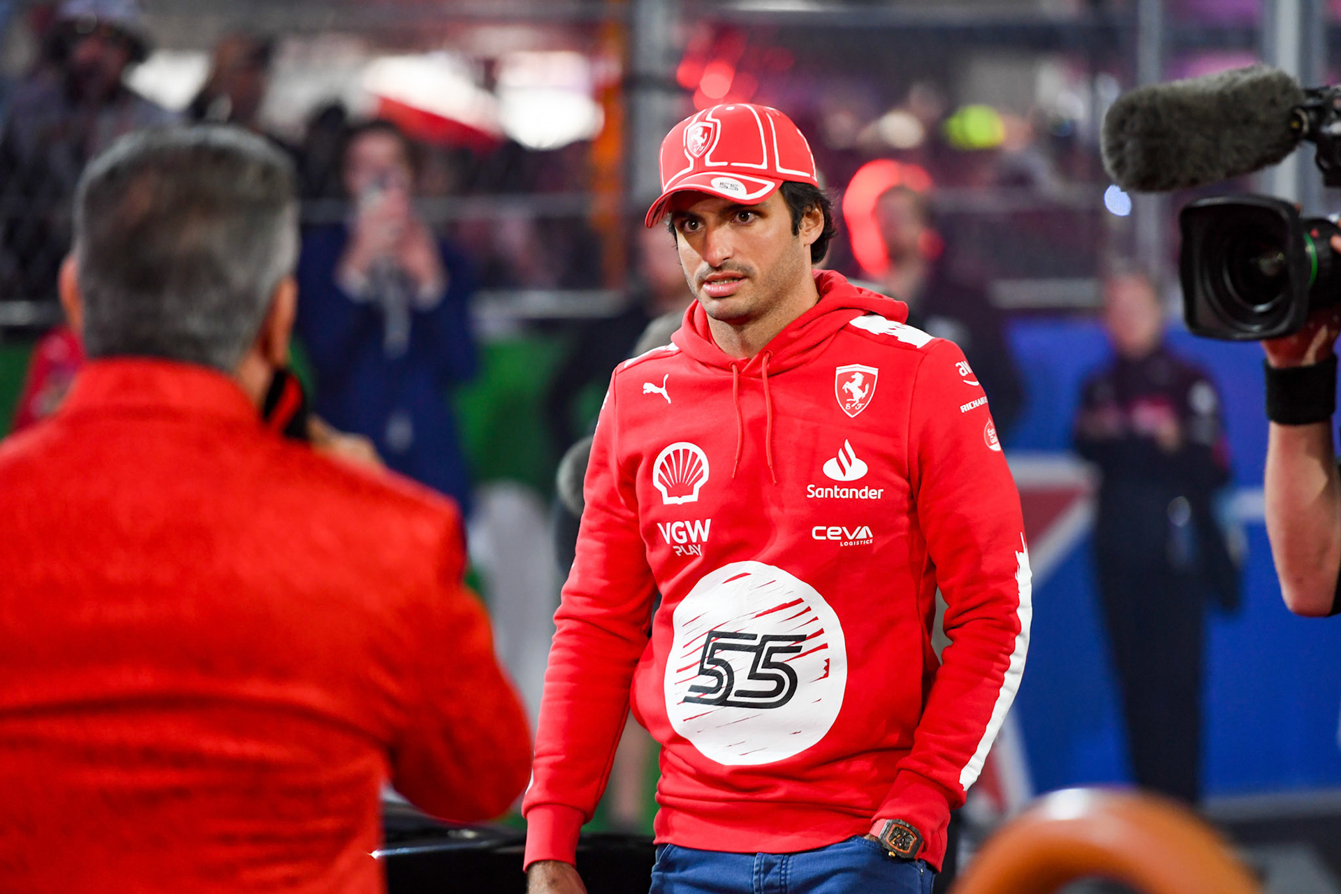 Carlos Sainz (ESP) Scuderia Ferrari; Formel 1 GP USA Las Vegas. Sonntag 19.11.2023