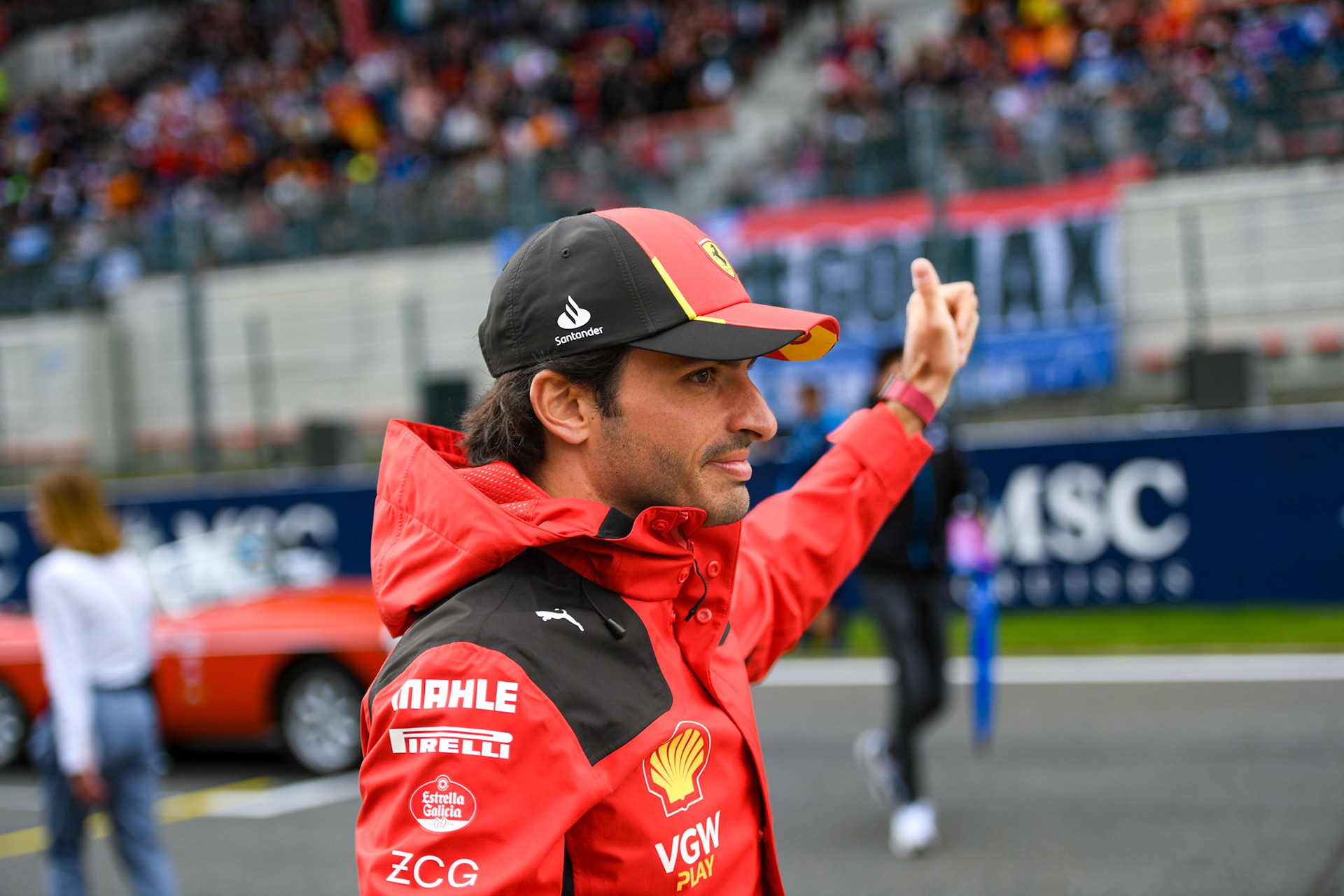 Carlos Sainz (ESP) Scuderia Ferrari; Formel 1 GP Spa Francorchamps/ Belgien. Sonntag, 30.07.2023