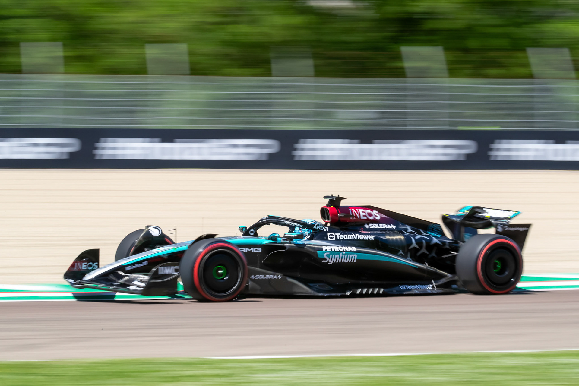 George Russell #63, Mercedes-AMG Petronas F1 Team; F1 GP Imola / Italien Freitag, 17.05.2024