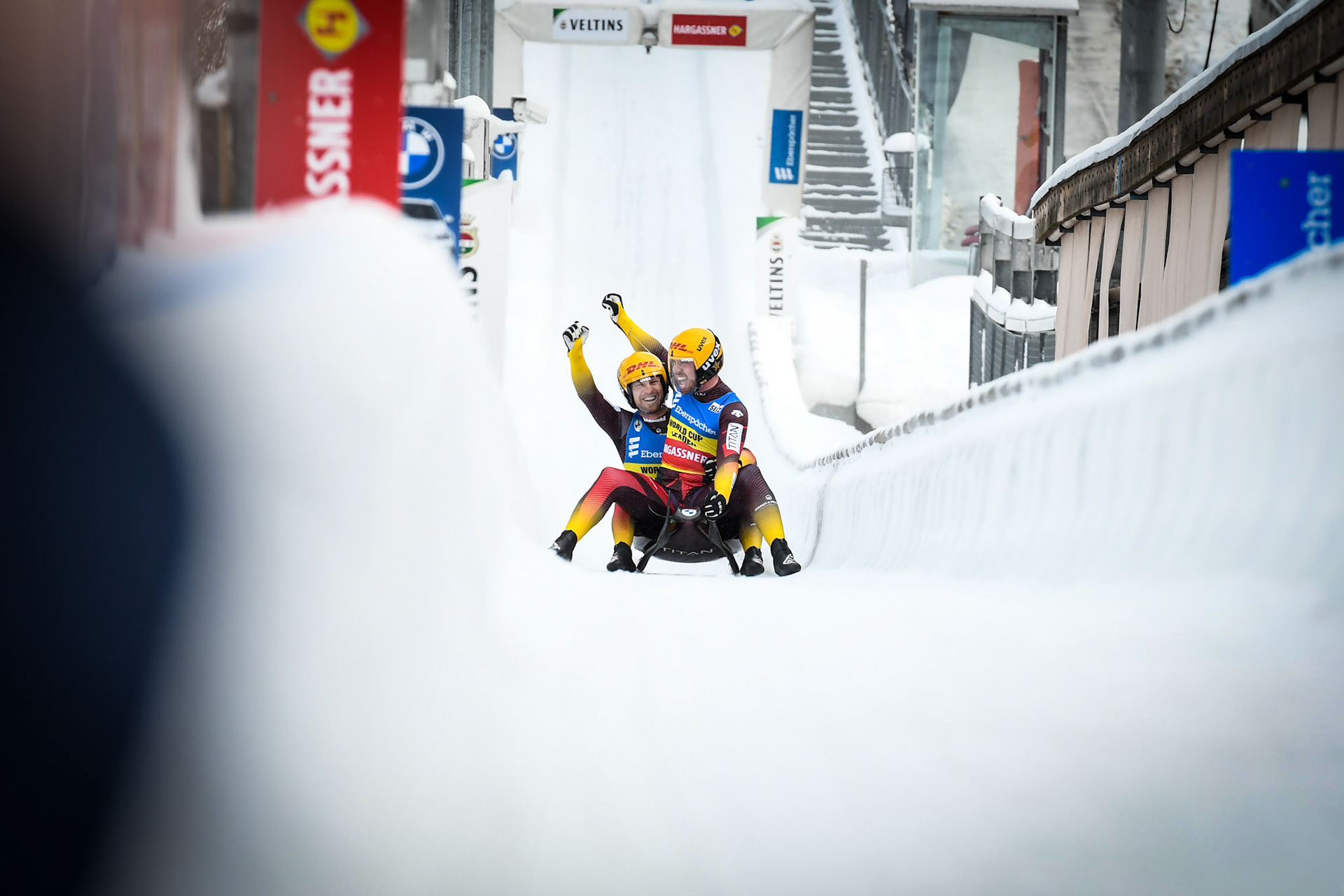 Tobias Wendl, Tobias Arlt, GER; Eberspächer Luge World Cup; Veltins Eisarena Winterberg 25.02.2023