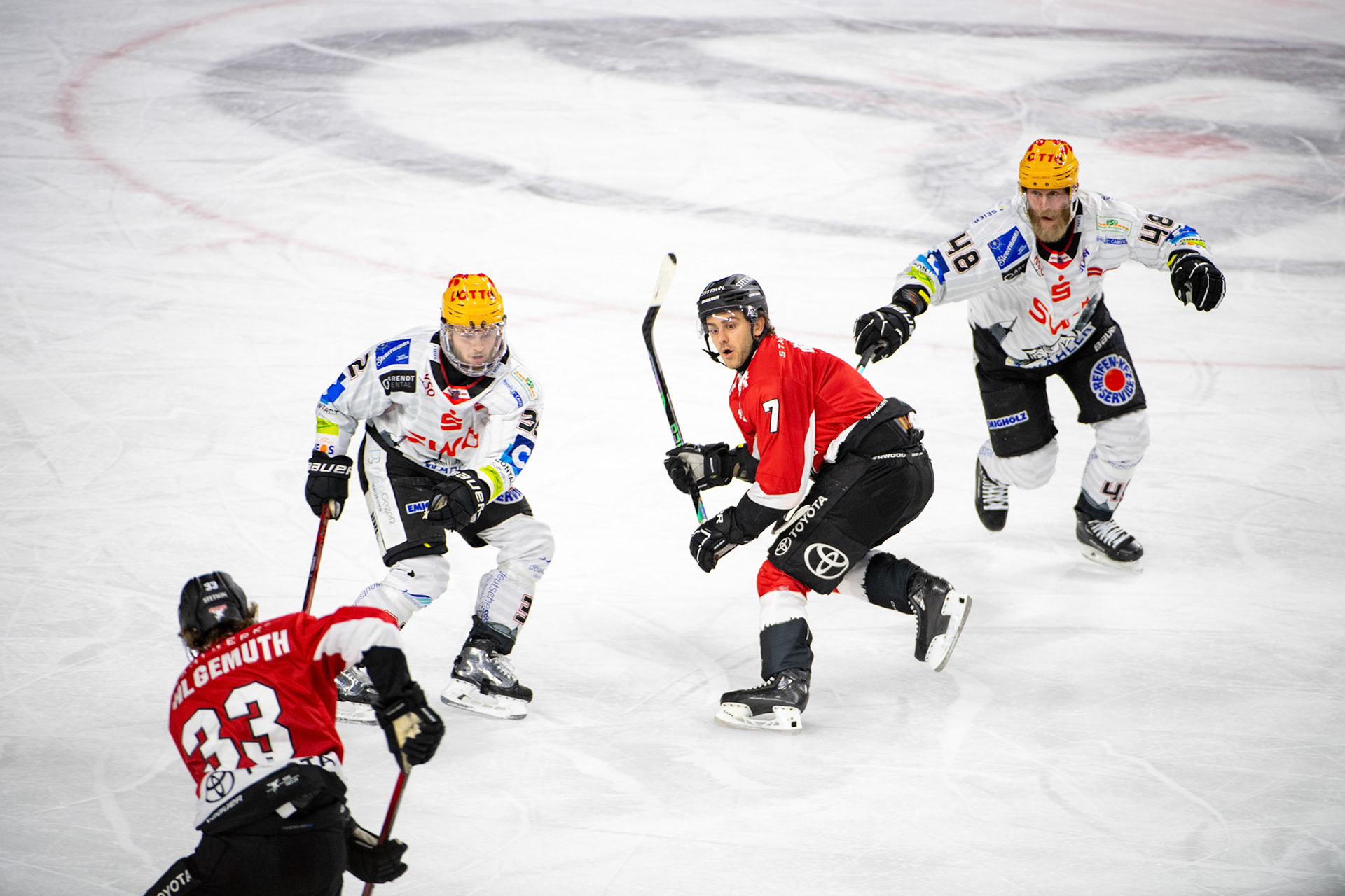 Nicholas Bailen, Tim Wohlgemuth, Nicholas B. Jensen, Nicolas Appendino; DEL Kölner Haie - Fishtown Pinguins Bremerhaven, 30.01.2024