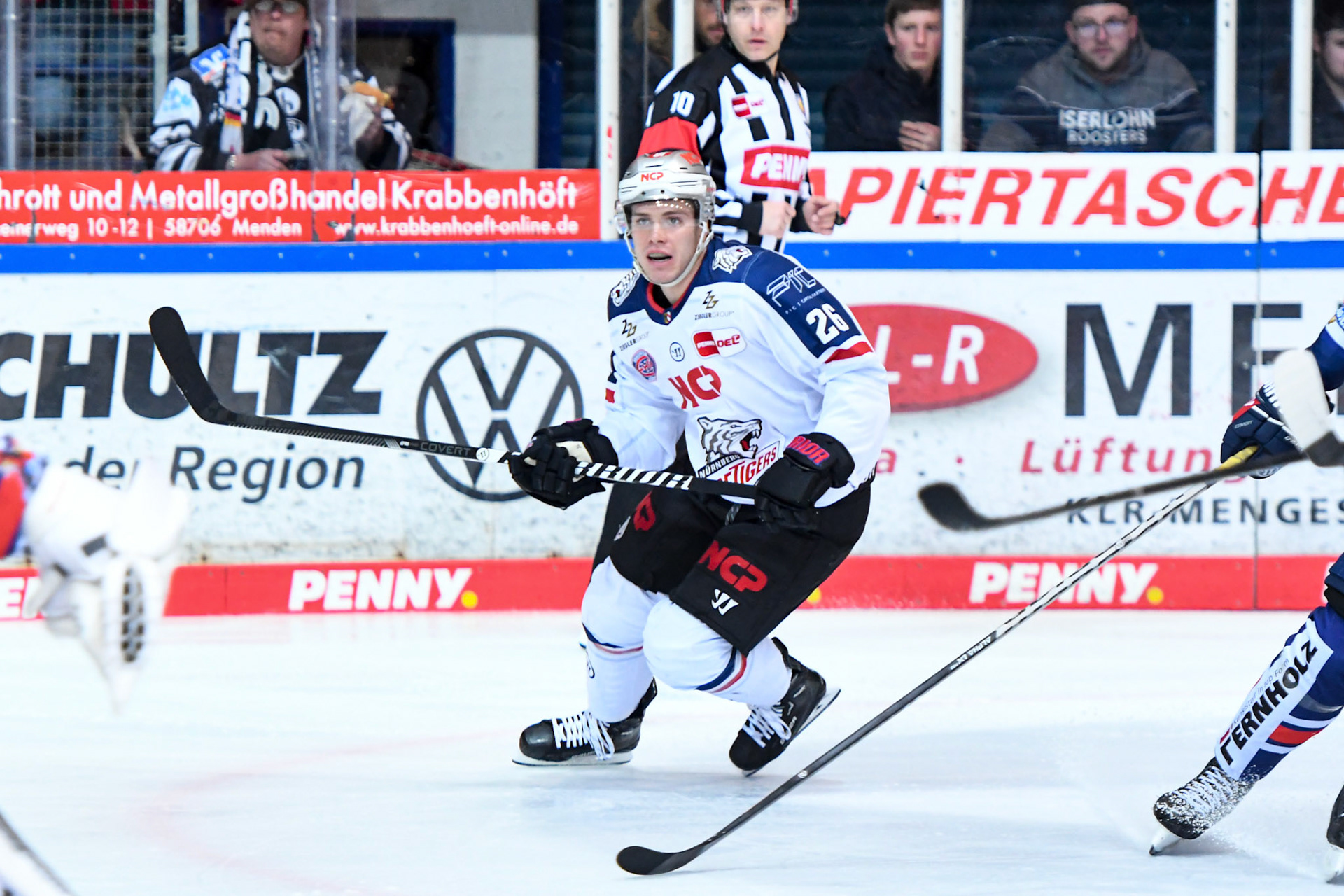 Dennis Lobach 26; DEL Iserlohn Roosters - Nuernberg Ice Tigers 17.02.2023
