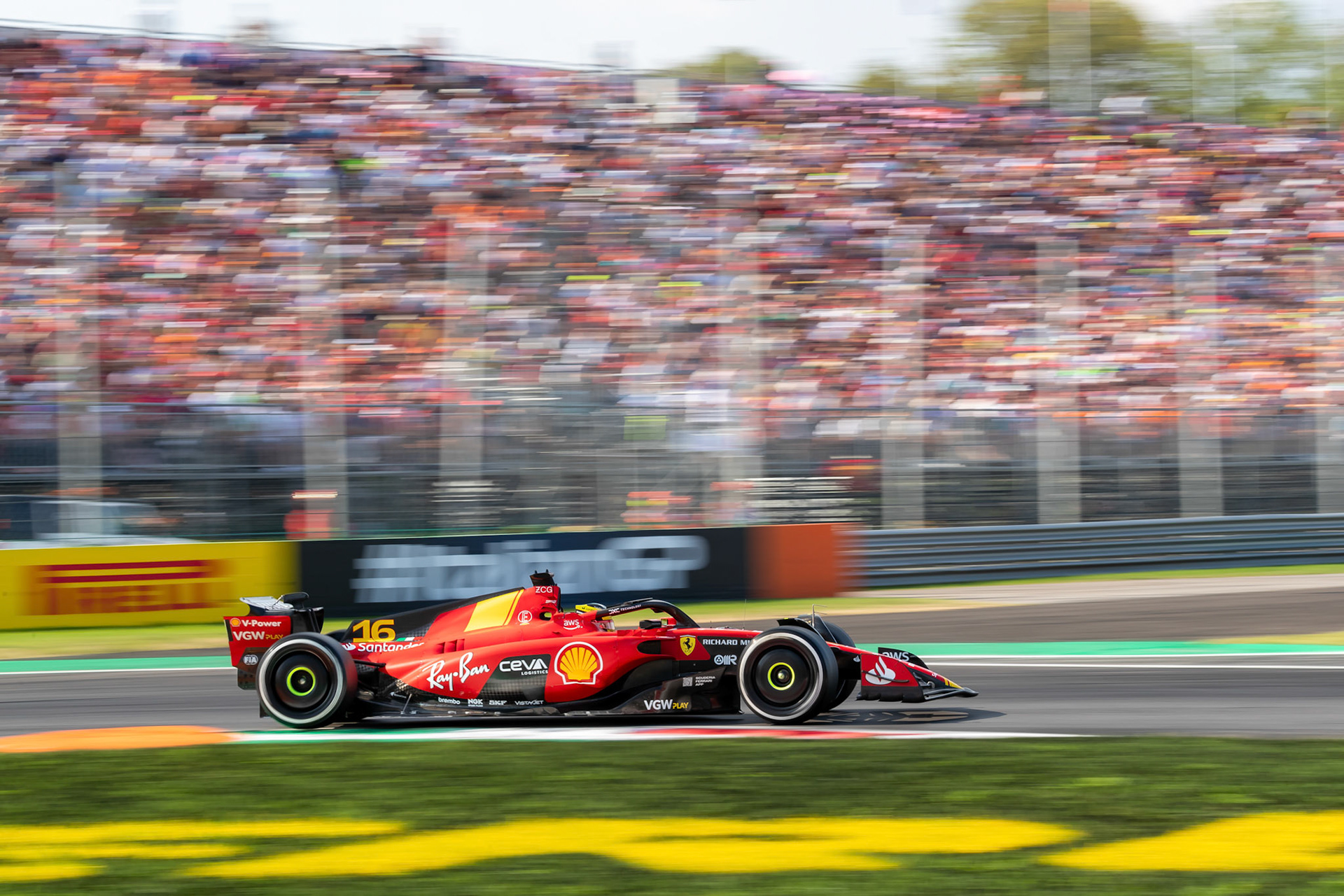 Charles Leclerc (MCO) Scuderia Ferrari;Formel 1 GP Italien / Monza. Samstag, 02.09.2023