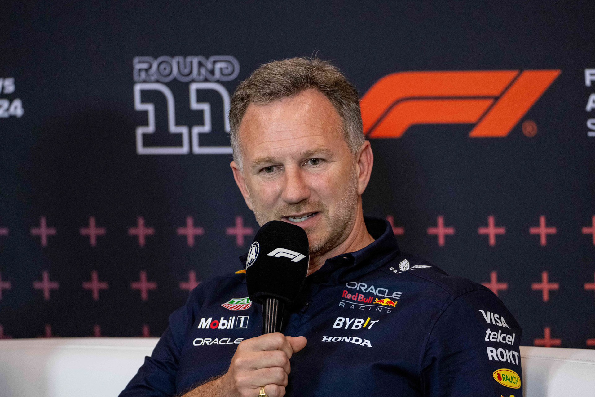 Christian Horner, Teamchef Oracle Red Bull Racing in der Pressekonferenz;Formel 1 GP Austria / Österreich. Freitag, 28.06.2024