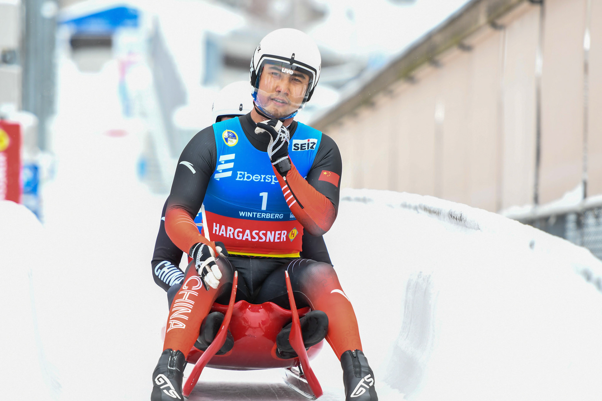Saikeyi Jubayi, Shuo Hou, CHN; Eberspächer Luge World Cup; Veltins Eisarena Winterberg 25.02.2023
