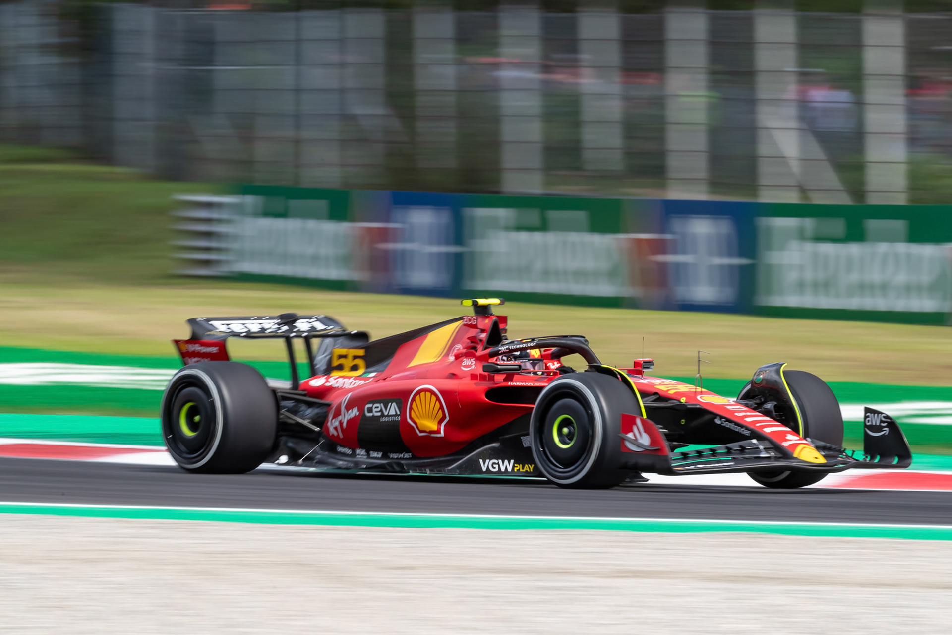 Carlos Sainz (ESP) Scuderia Ferrari; Formel 1 GP Italien / Monza. Freitag, 01.09.2023